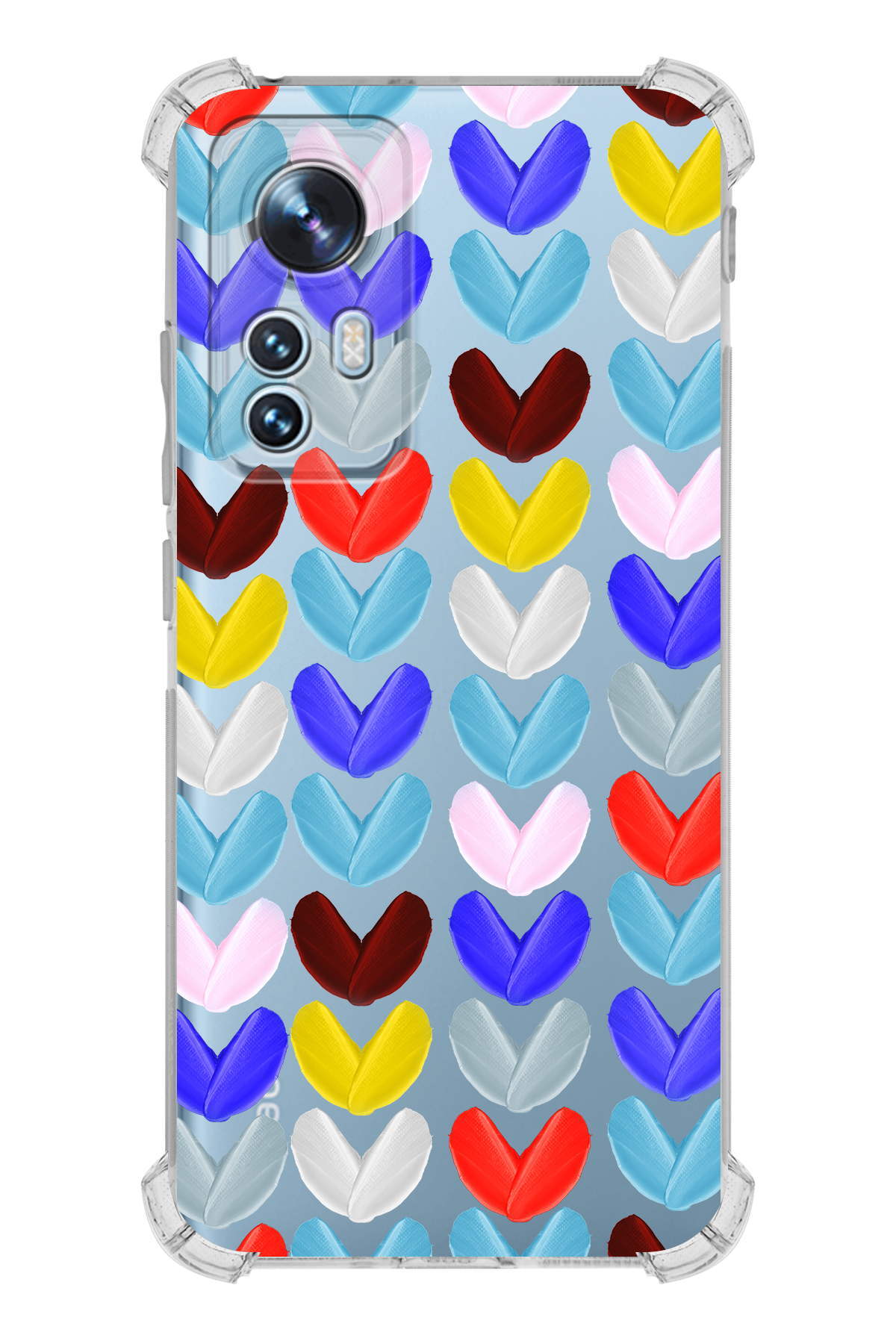 PrinriFy Xiaomi Mi 12 Pro Uyumlu Water Color 1 Baskılı Şeffaf Köşe Korumalı Antişok Kılıf