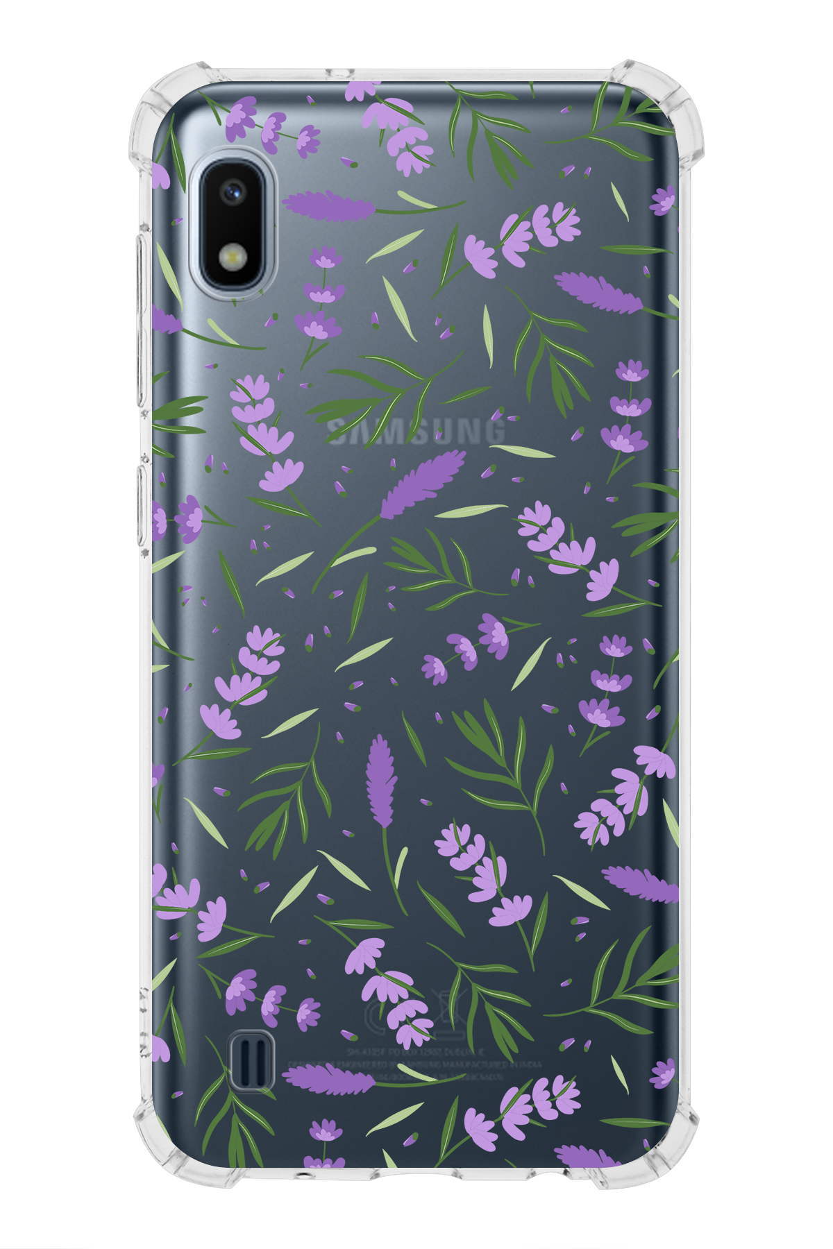 Samsung Galaxy A10 Uyumlu Water Color 3 Baskılı Şeffaf Köşe Korumalı Antişok Kılıf