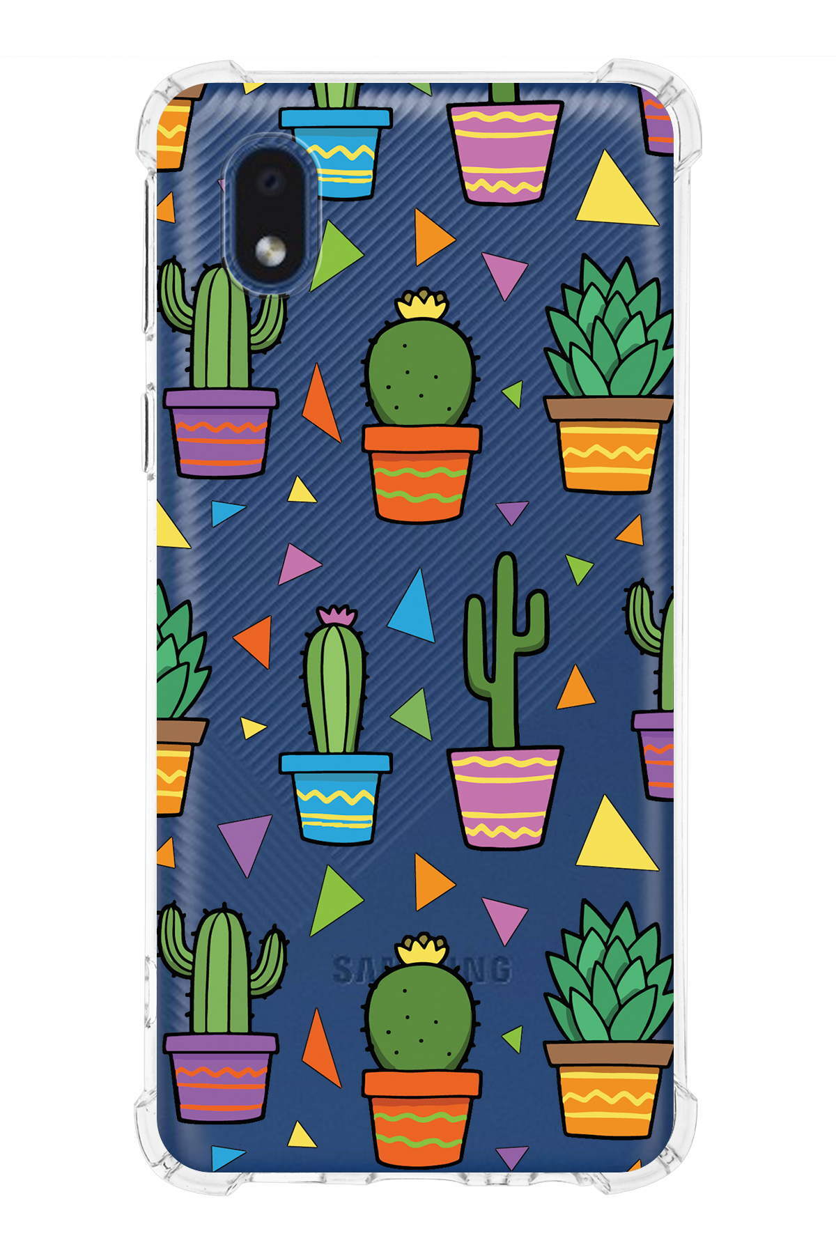 Samsung Galaxy A01 Core Uyumlu Water Color 4 Baskılı Şeffaf Köşe Korumalı Antişok Kılıf