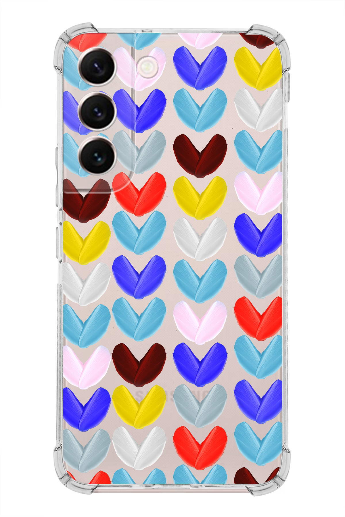 PrinriFy Galaxy S22 Plus Uyumlu Water Color 1 Baskılı Şeffaf Köşe Korumalı Antişok Kılıf