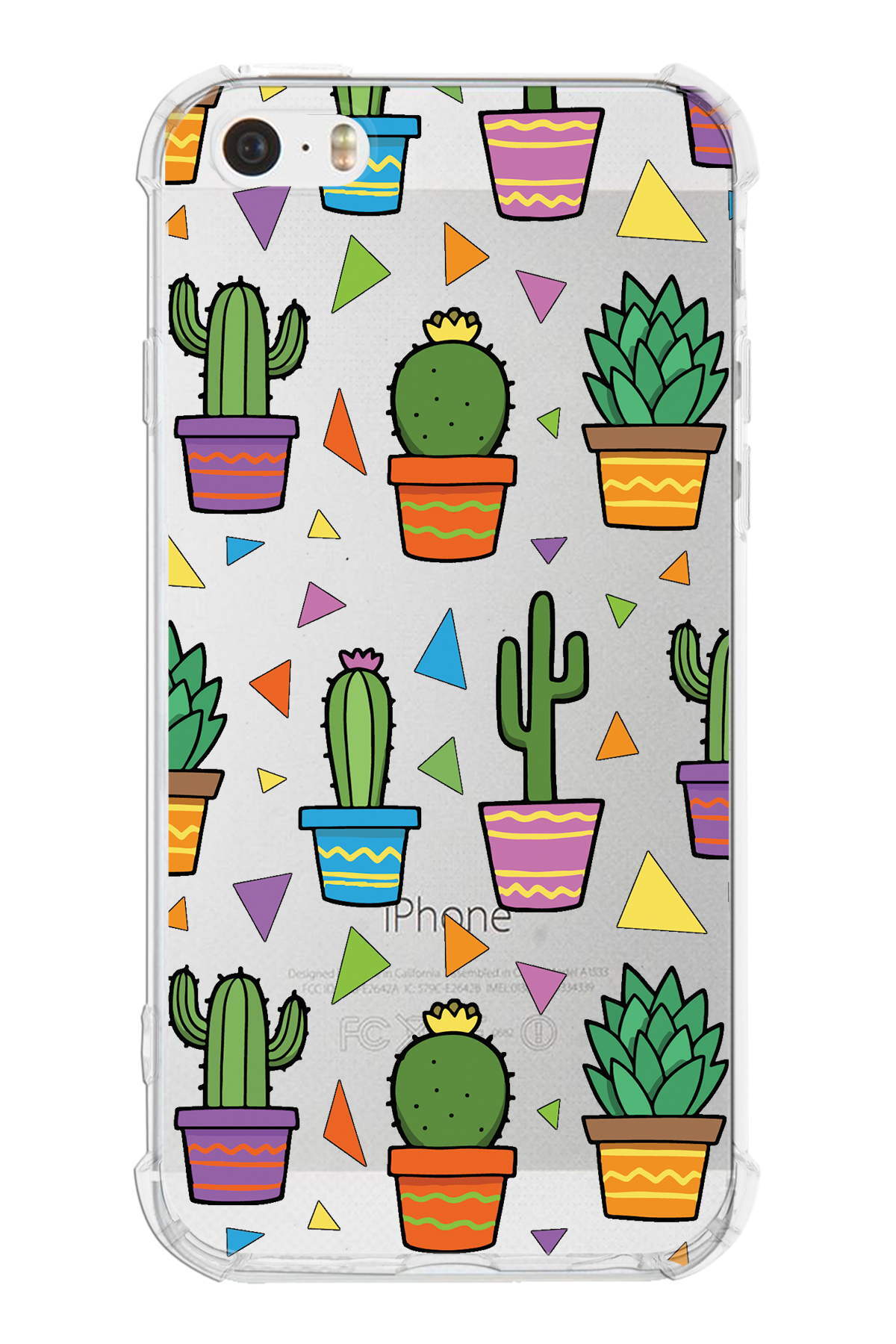 Iphone 5 Uyumlu Water Color 4 Baskılı Şeffaf Köşe Korumalı Antişok Kılıf