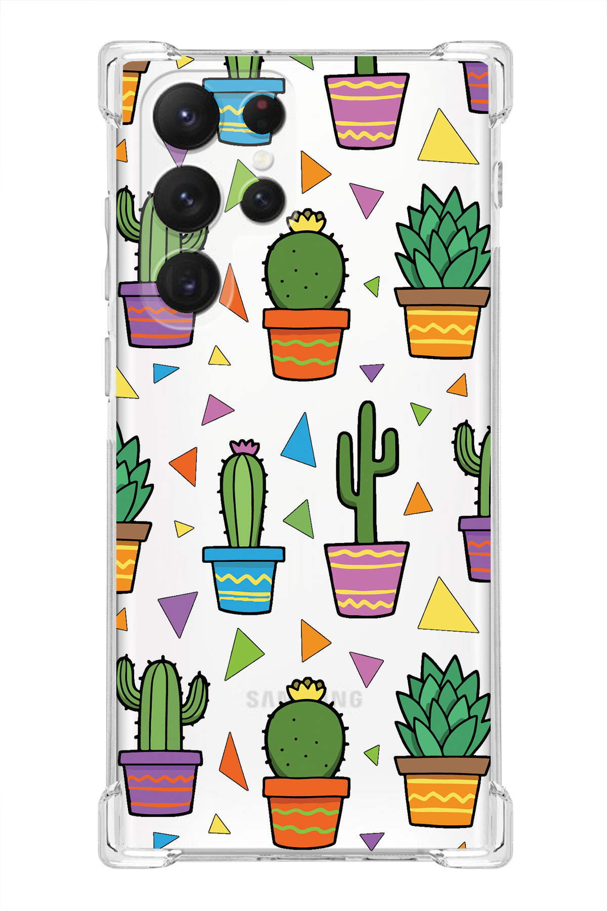 PrinriFy Samsung Galaxy S22 Ultra Uyumlu Water Color 4 Baskılı Şeffaf Köşe Korumalı Antişok Kılıf