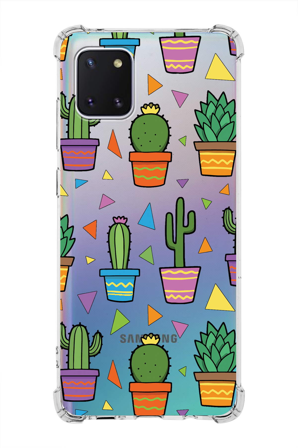 Samsung Galaxy A81 Uyumlu Water Color 4 Baskılı Şeffaf Köşe Korumalı Antişok Kılıf