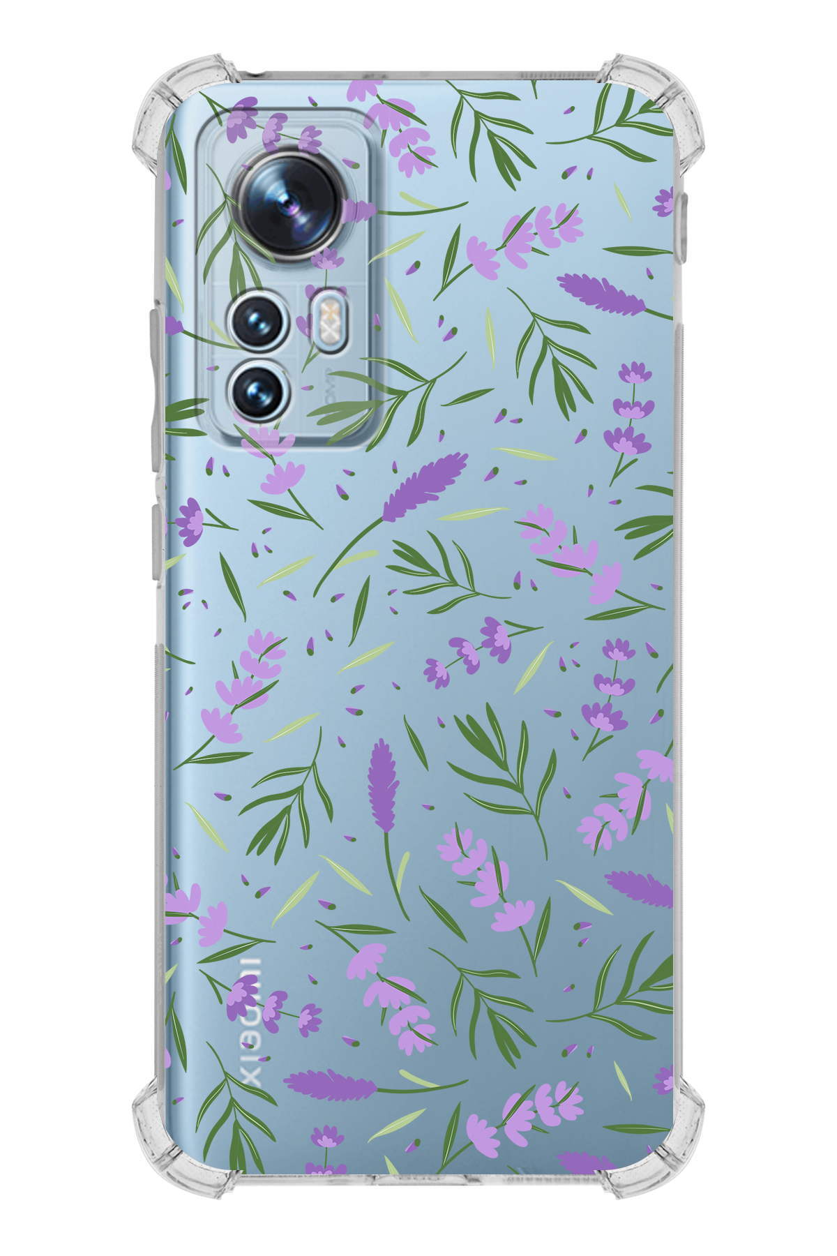 PrinriFy Xiaomi Mi 12 Uyumlu Water Color 3 Baskılı Şeffaf Köşe Korumalı Antişok Kılıf