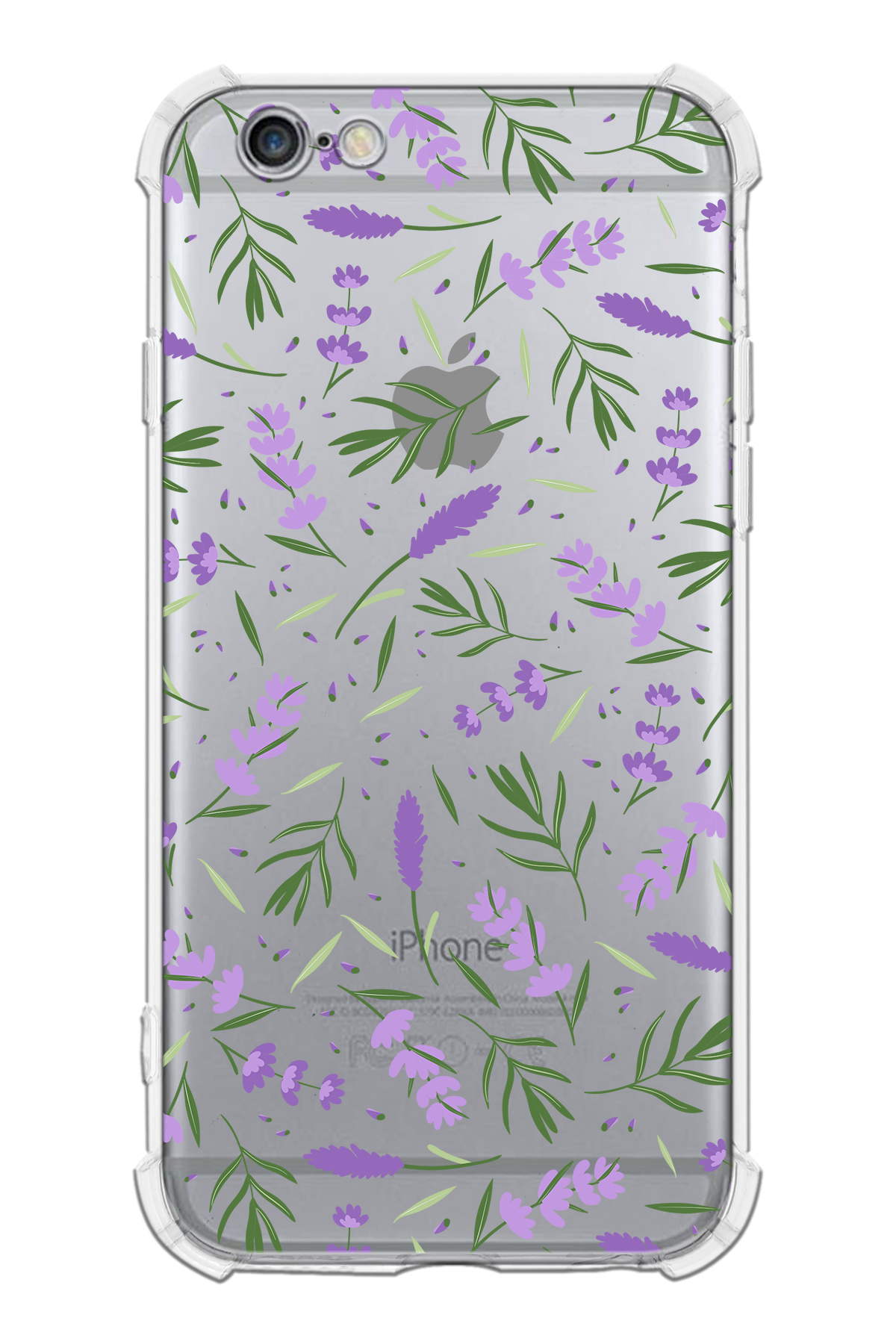 PrinriFy Apple iPhone 6 Uyumlu Water Color 3 Baskılı Şeffaf Köşe Korumalı Antişok Kılıf