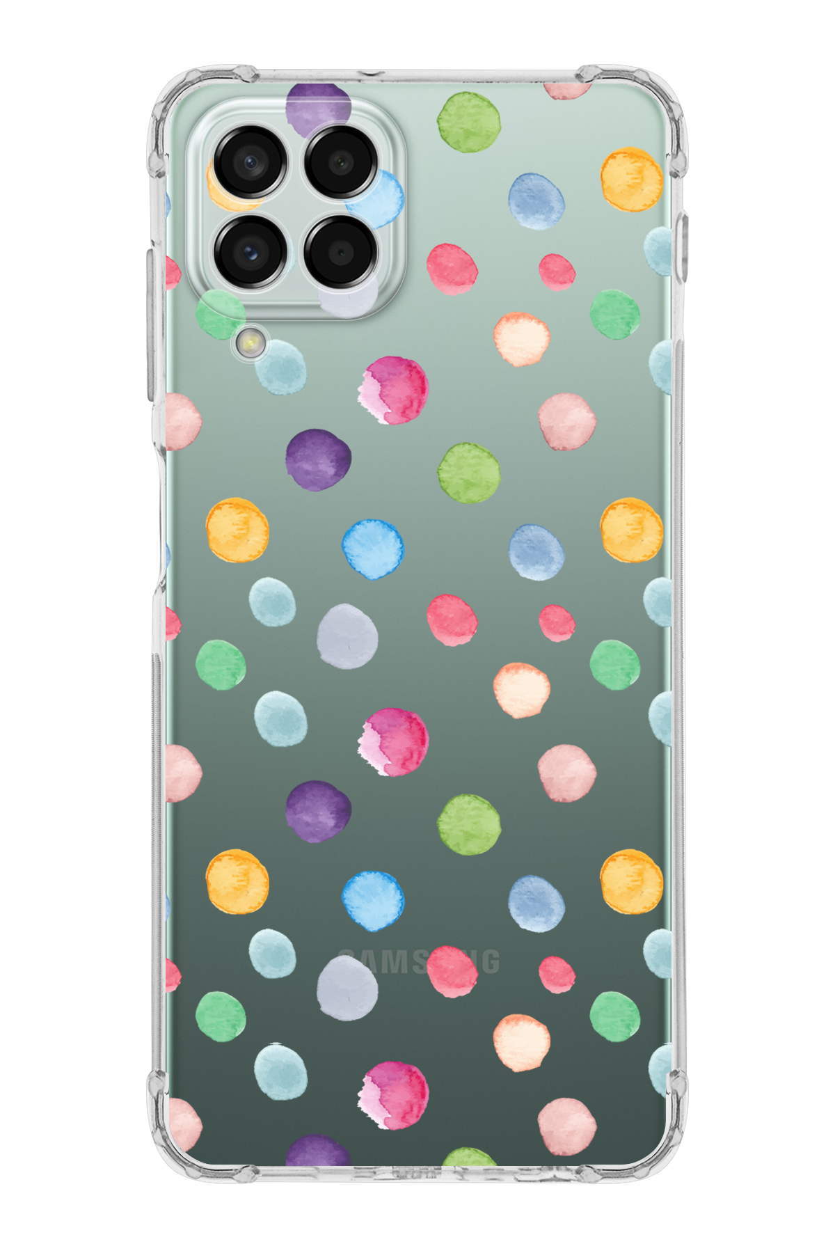 PrinriFy Samsung Galaxy M33 Uyumlu Water Color 6 Baskılı Şeffaf Köşe Korumalı Antişok Kılıf
