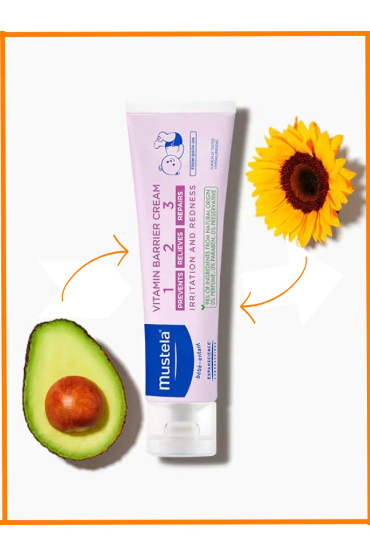 Mustela Vitamin Barrier 1-2-3 Pişik Önleyici Krem 100 gr +Ayıcık fotoğrafı 5 (önizleme)
