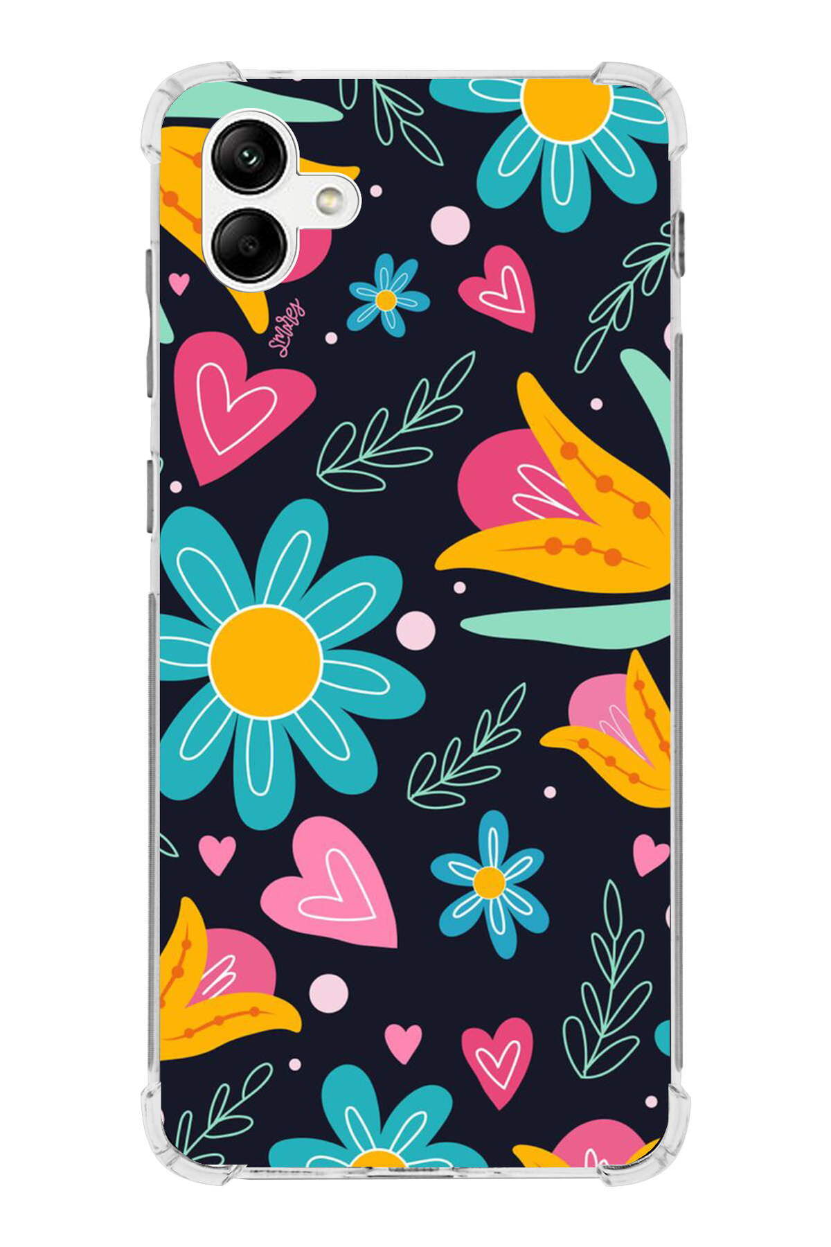 Samsung Galaxy A04 Uyumlu Retro Color 1 Baskılı Şeffaf Köşe Korumalı Antişok Kılıf