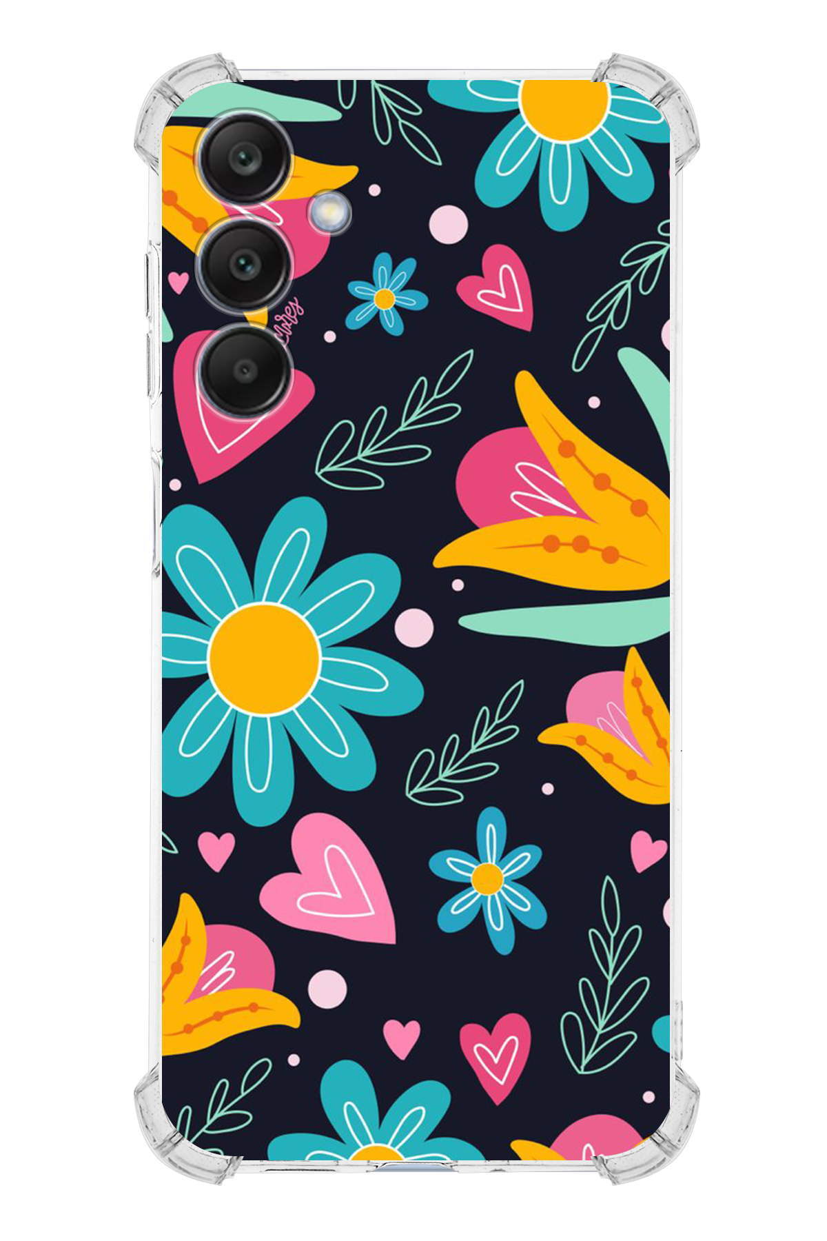 Samsung Galaxy A25 Uyumlu Retro Color 1 Baskılı Şeffaf Köşe Korumalı Antişok Kılıf