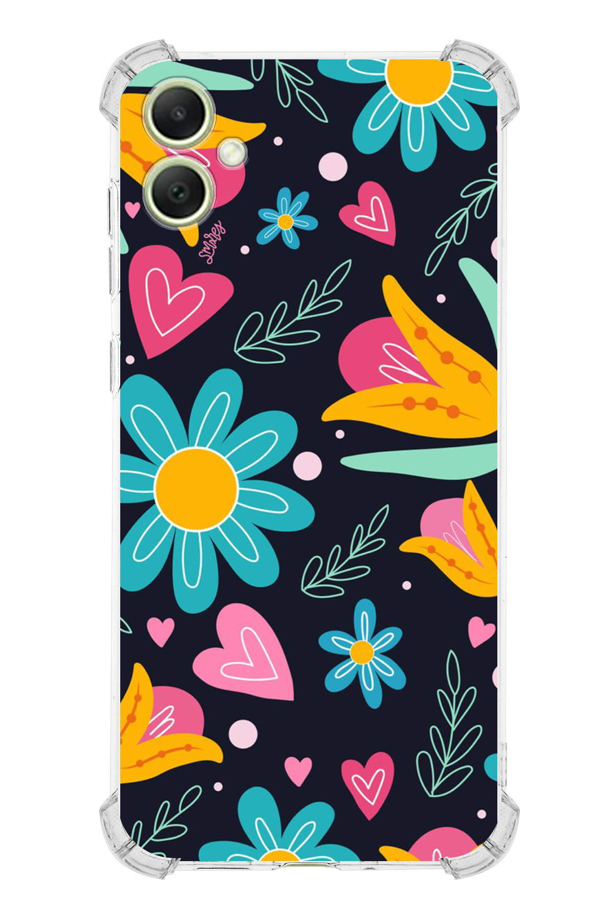 Samsung Galaxy A05 Uyumlu Retro Color 1 Baskılı Şeffaf Köşe Korumalı Antişok Kılıf