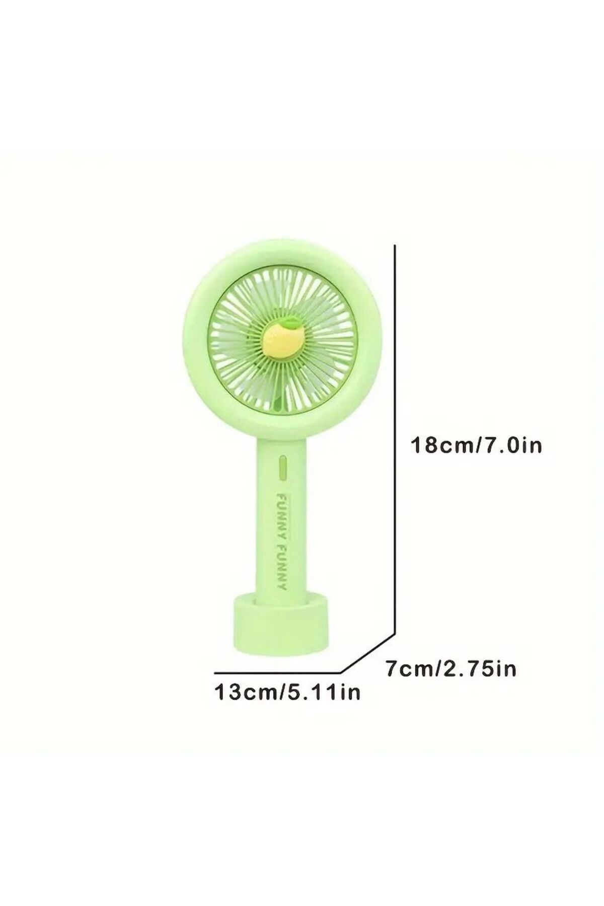 Mini Klima Led Işıklı Şarjlı El Fanı Vantilatör 3 Kademeli Hız Serinletici Fan Yeşil #4