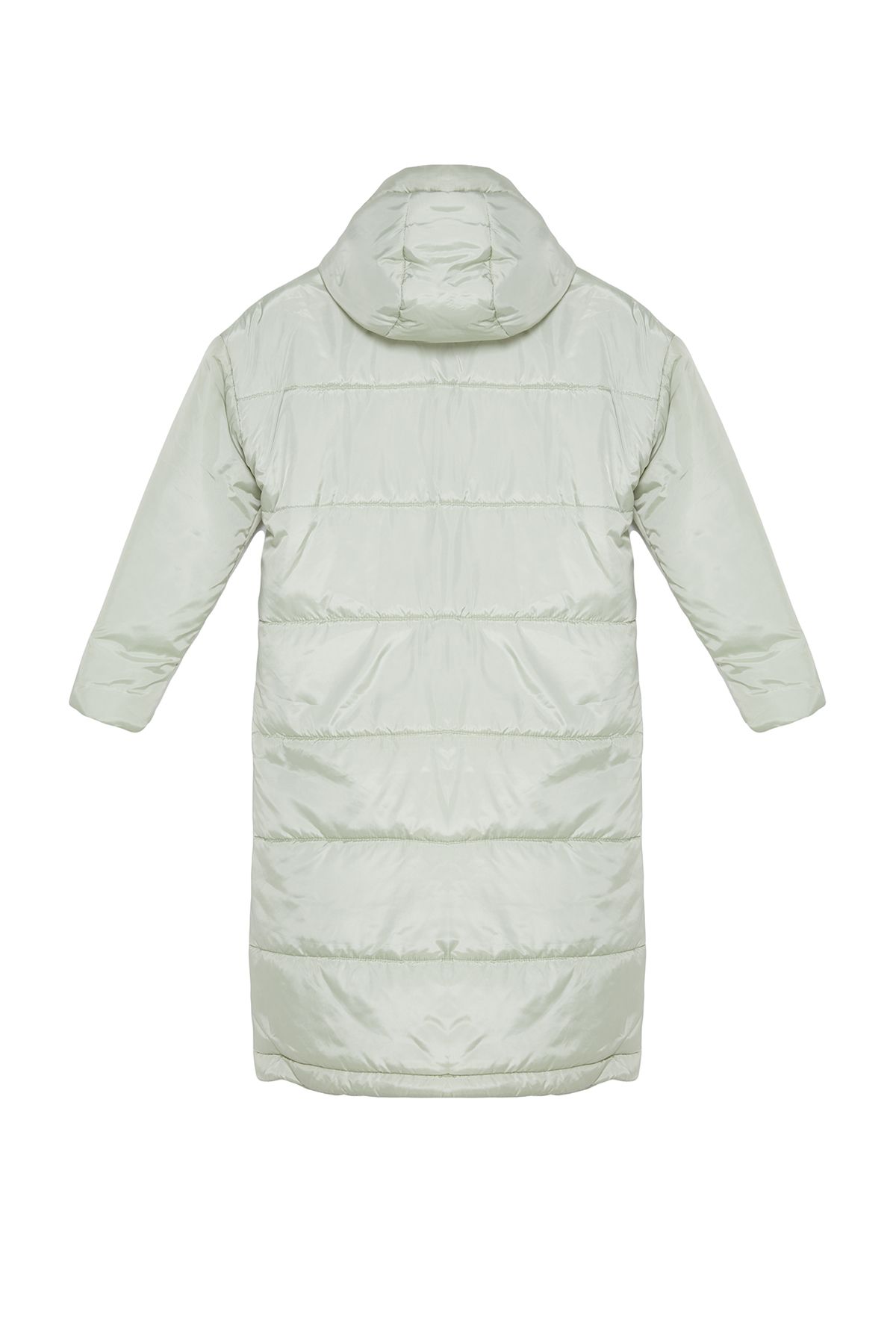 Trendyol Collection-Mintfarbener, wasserabweisender Puffmantel mit Kapuze TWOAW24MO00136 7