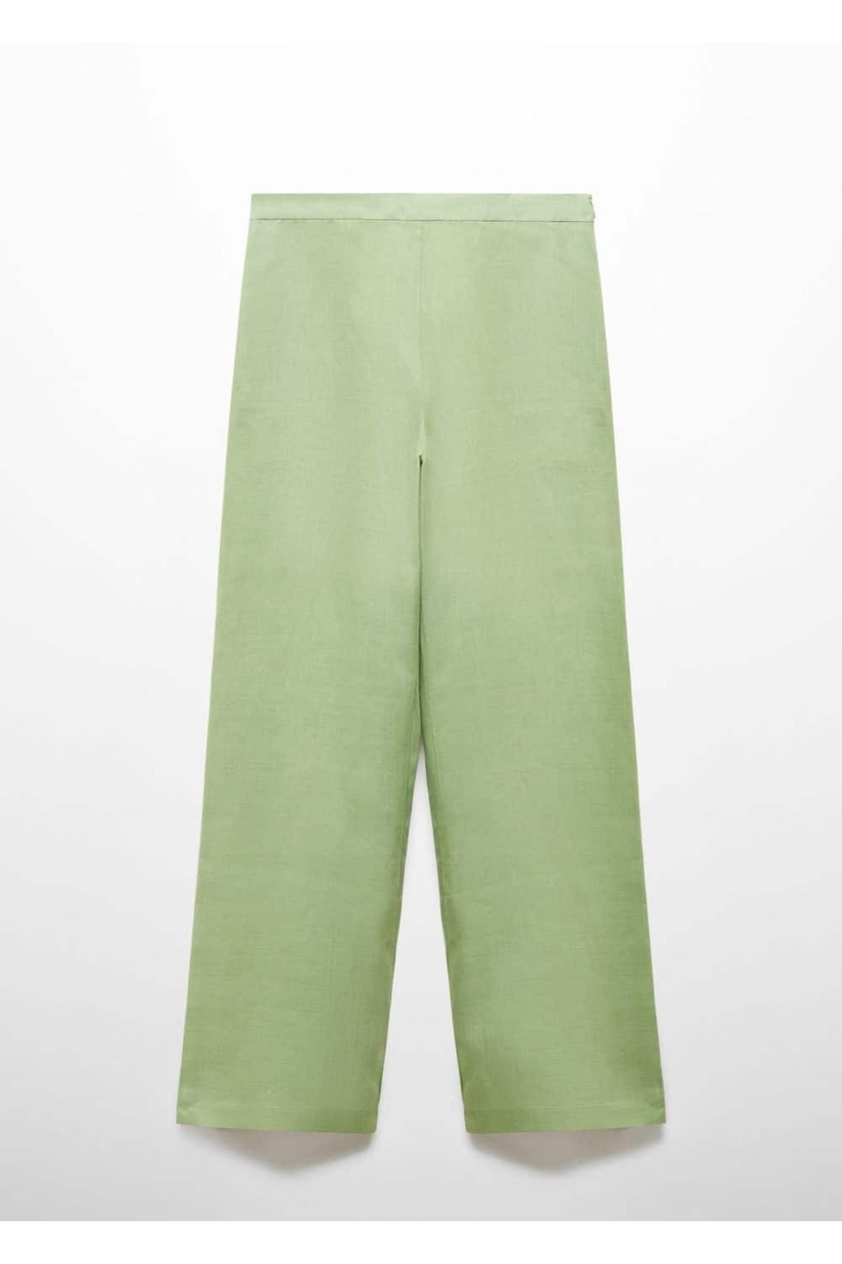 MANGO Woman-High Waist Wide Leg Trousers 3