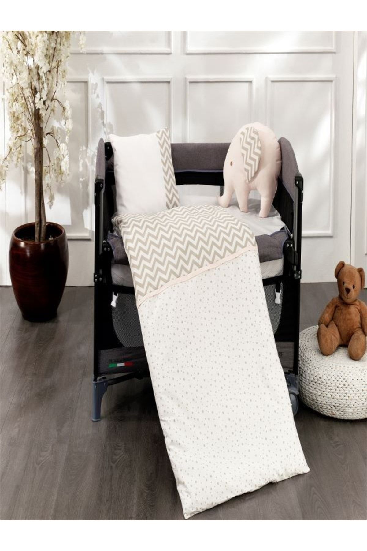 Momi Shop Momishop Elephant Park Yatak Uyku Seti Pudra