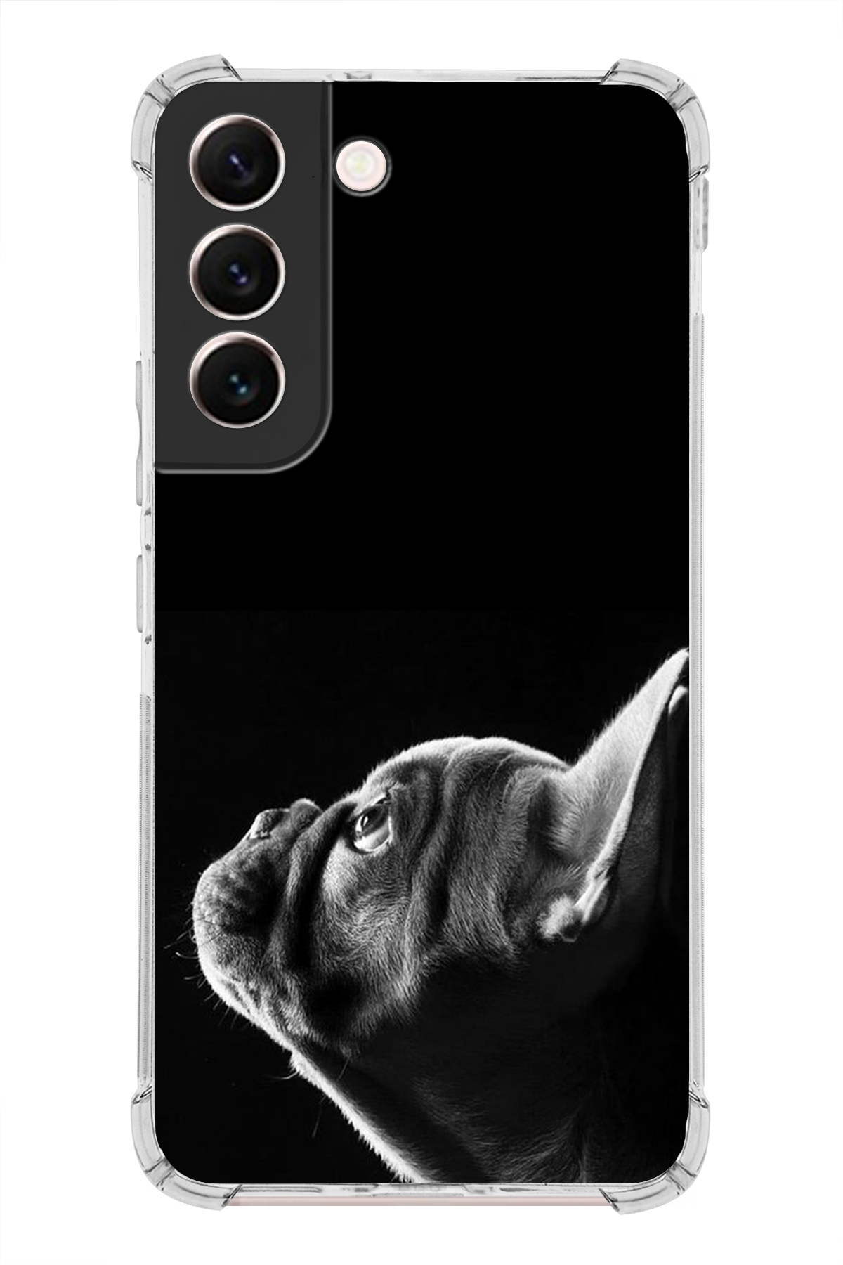 Samsung Galaxy S22 Plus Uyumlu Köpek 1 Baskılı Şeffaf Köşe Korumalı Antişok Kılıf