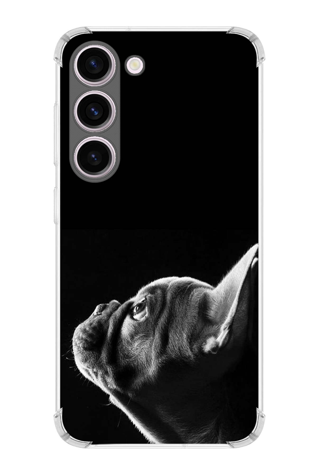 Samsung Galaxy S23 Uyumlu Köpek 1 Baskılı Şeffaf Köşe Korumalı Antişok Kılıf