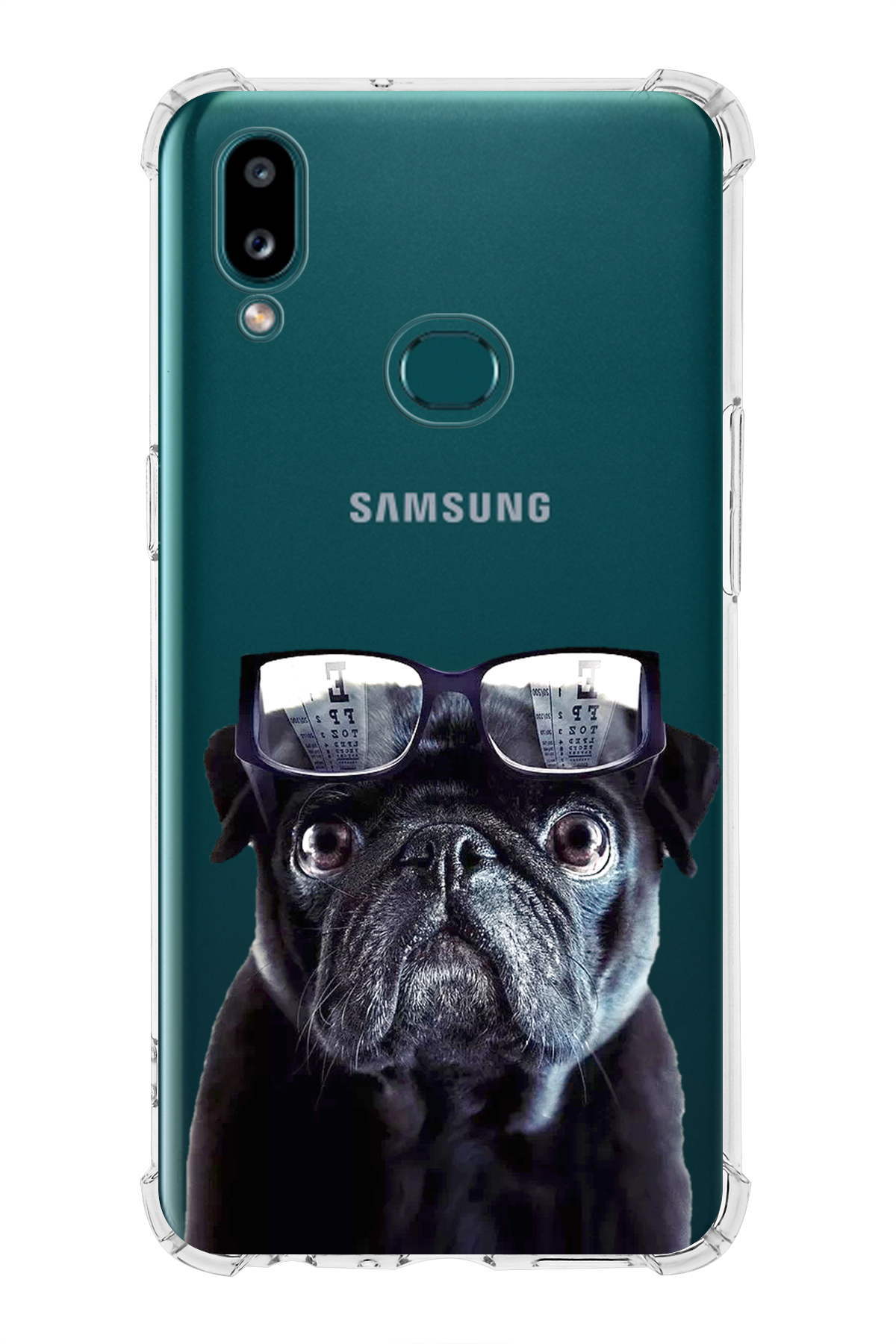 Samsung Galaxy A10s Uyumlu Köpek 3 Baskılı Şeffaf Köşe Korumalı Antişok Kılıf