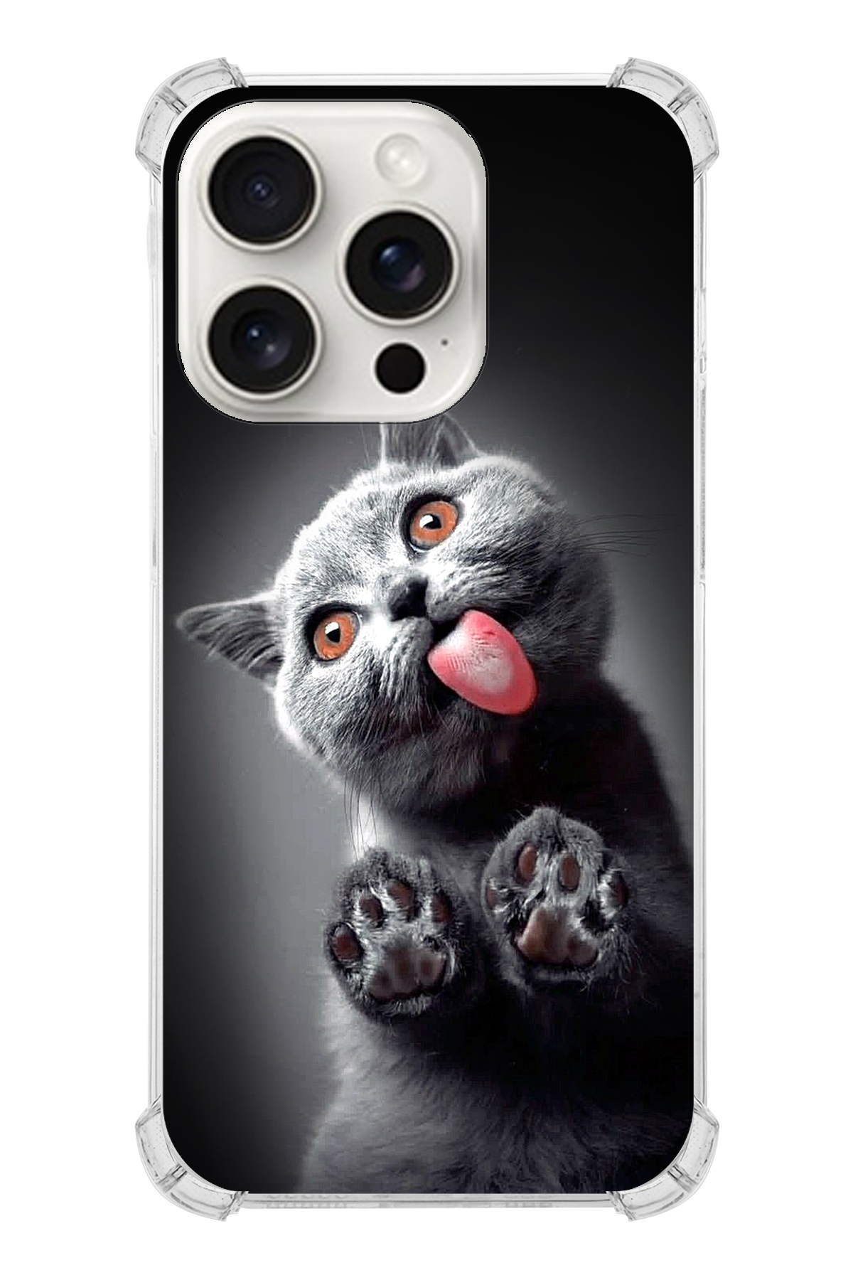 PrintiFy Apple iPhone 15 Pro Max Uyumlu Nazar 3 Baskılı Şeffaf Köşe Korumalı Antişok Kılıf