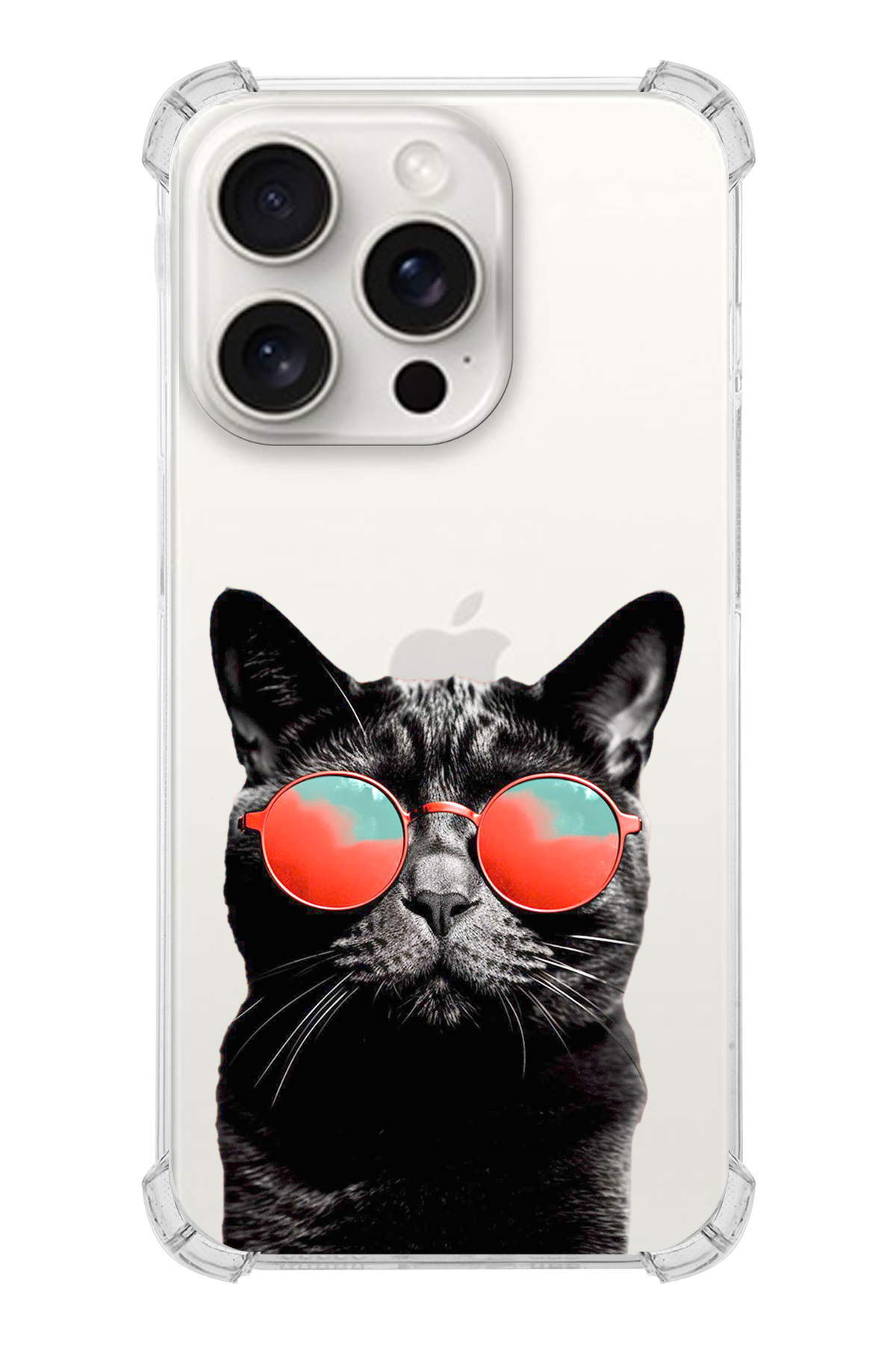 PrintiFy Apple iPhone 15 Pro Max Uyumlu Nazar 4 Baskılı Şeffaf Köşe Korumalı Antişok Kılıf