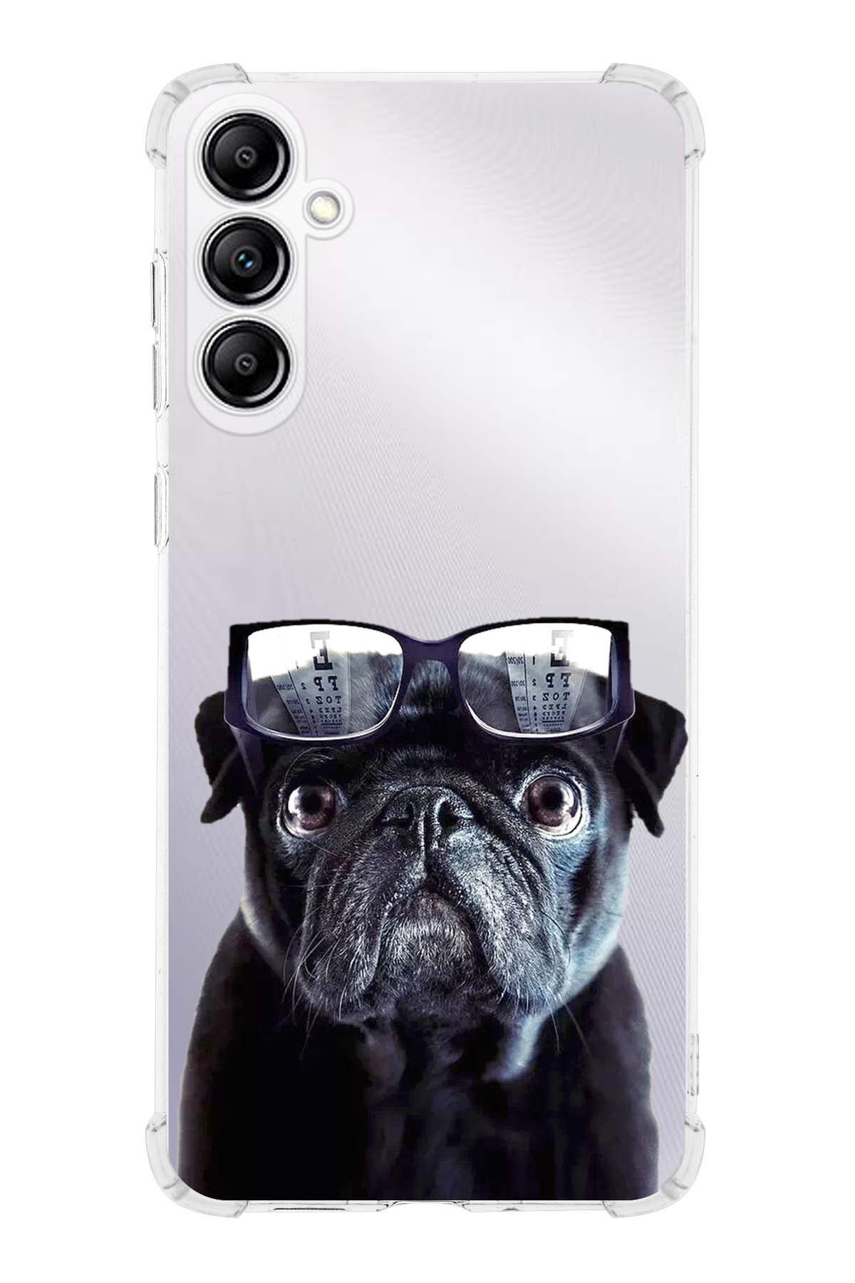 Samsung Galaxy A24 Uyumlu Köpek 3 Baskılı Şeffaf Köşe Korumalı Antişok Kılıf