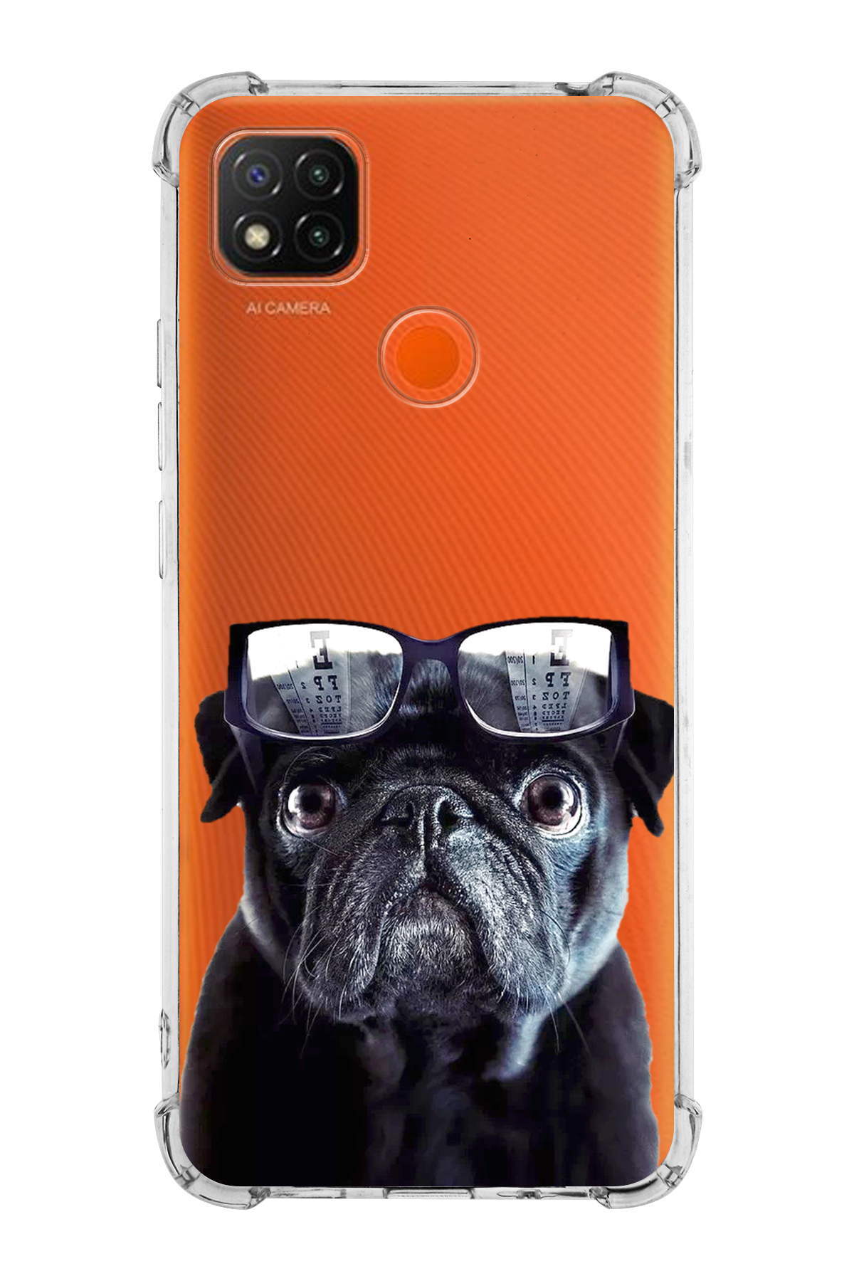 Xiaomi Redmi 10A Uyumlu Köpek 3 Baskılı Şeffaf Köşe Korumalı Antişok Kılıf