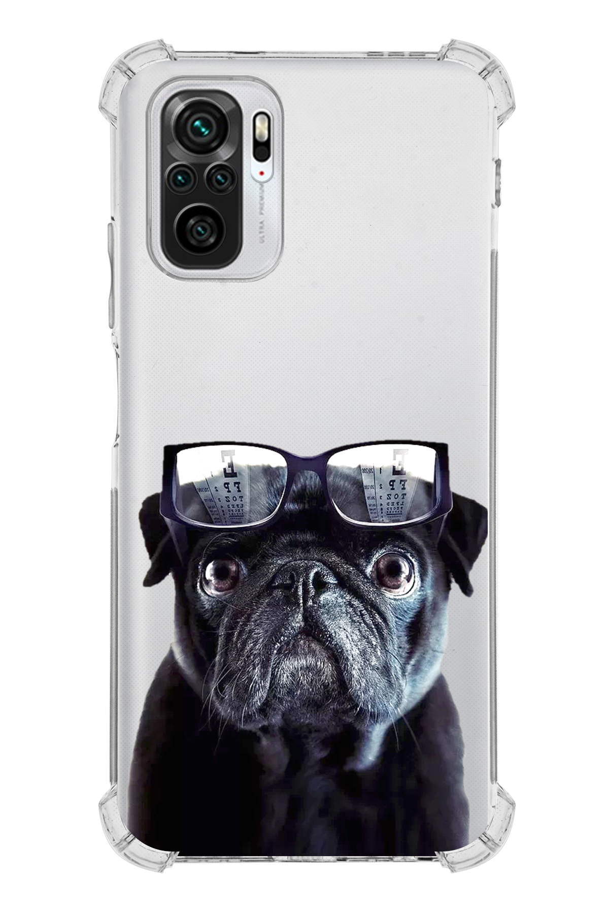 Xiaomi Redmi Note 10 Uyumlu Köpek 3 Baskılı Şeffaf Köşe Korumalı Antişok Kılıf