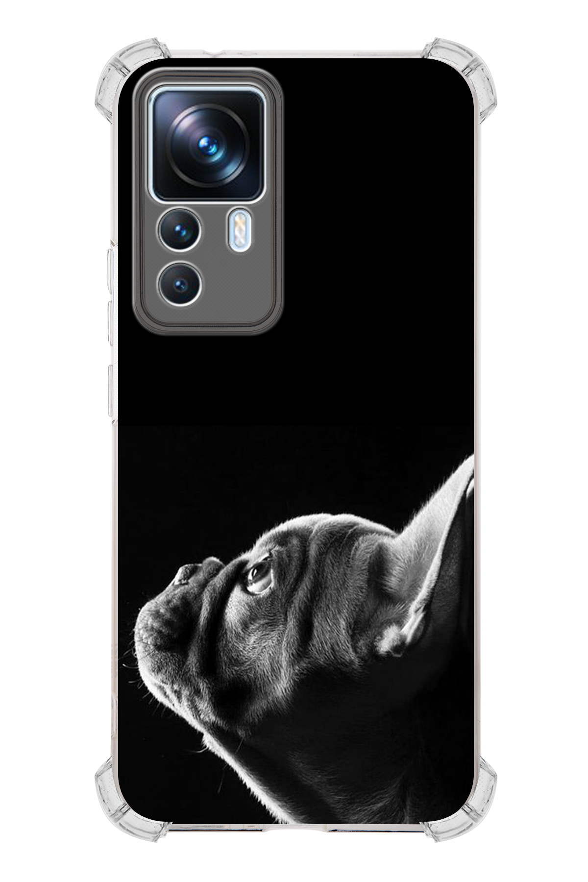 Xiaomi Mi 12T Pro Uyumlu Köpek 1 Baskılı Şeffaf Köşe Korumalı Antişok Kılıf