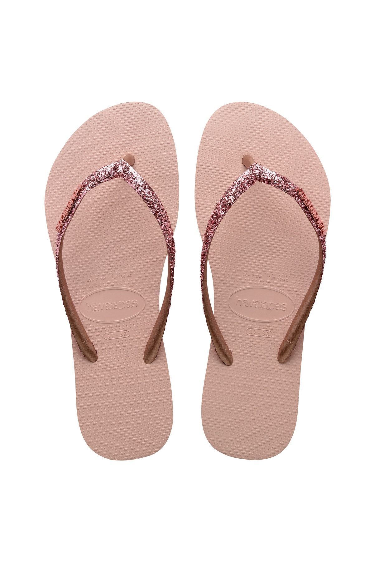 دمپایی صورتی زنانه باله Slim Gitter II Rose Golden Blush Havaianas