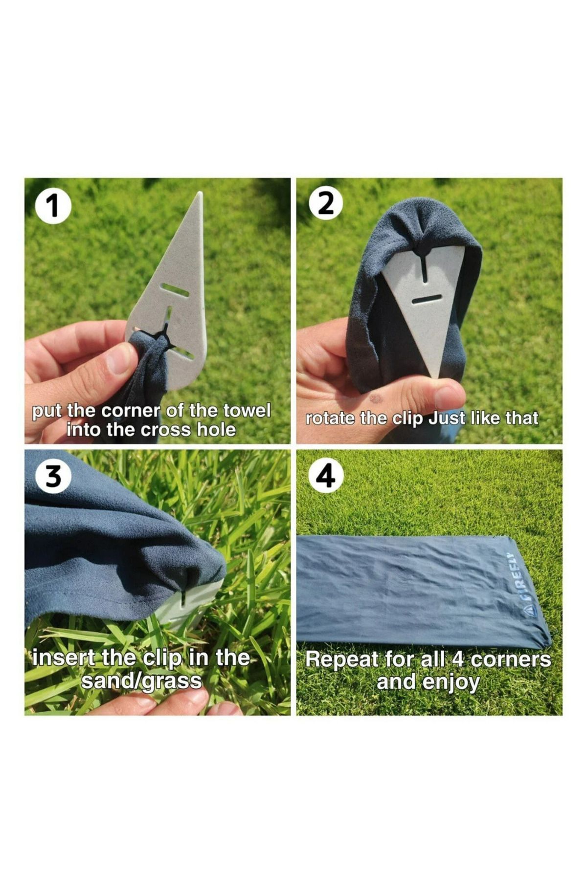 Reversell-Beach Towel Stabilizer 4 Pieces 3D Printing 6