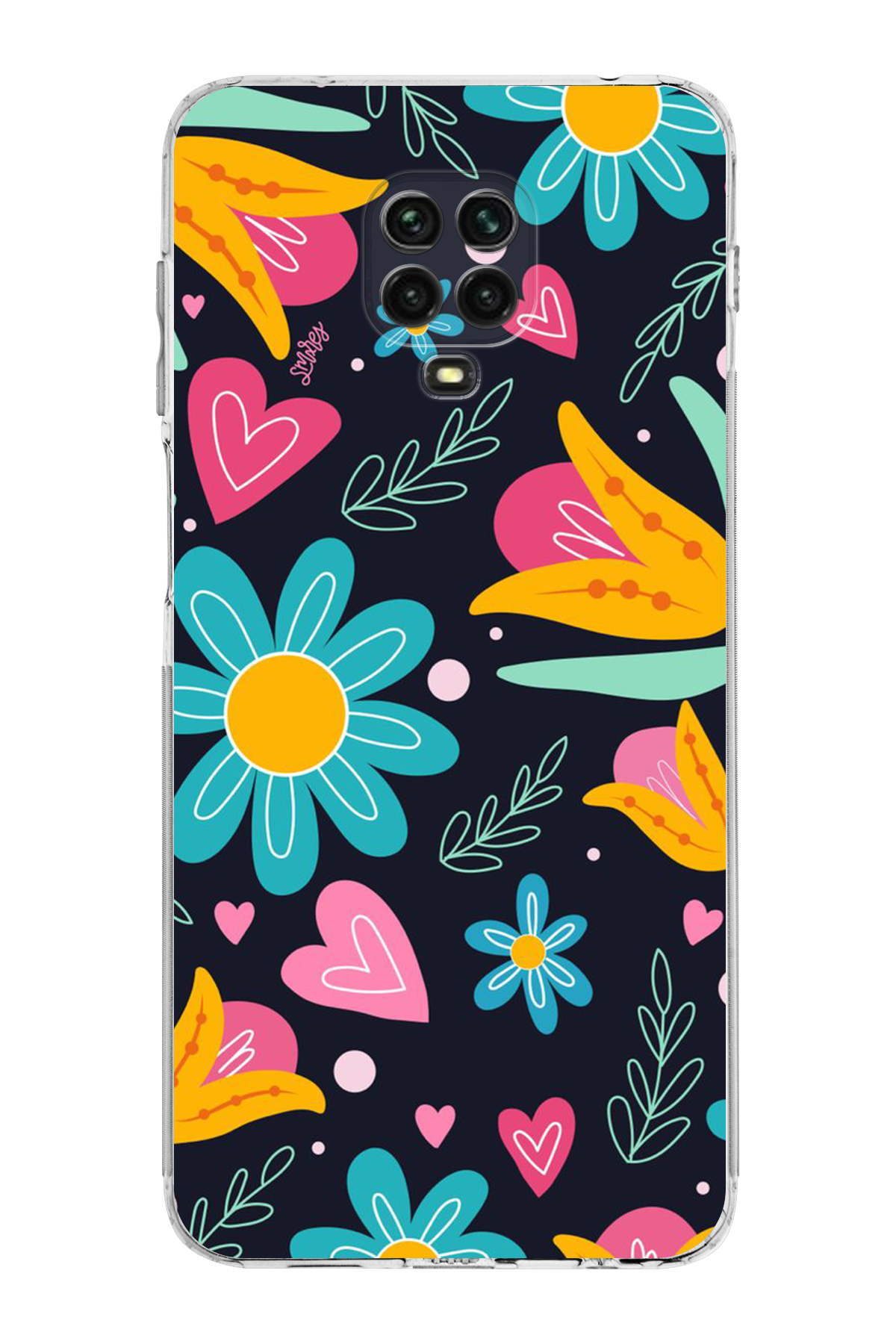 Xiaomi Redmi Note 9s ile Uyumlu Retro Color 1 Kamera Korumalı Şeffaf Kılıf