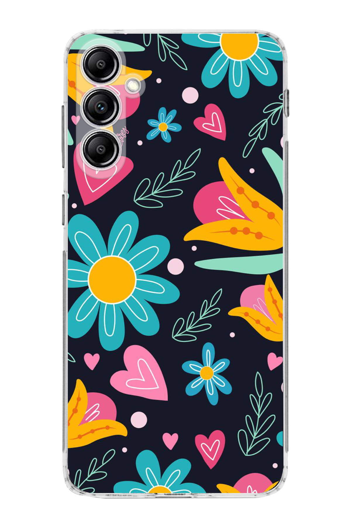 Samsung Galaxy A14 ile Uyumlu Retro Color 1 Kamera Korumalı Şeffaf Kılıf