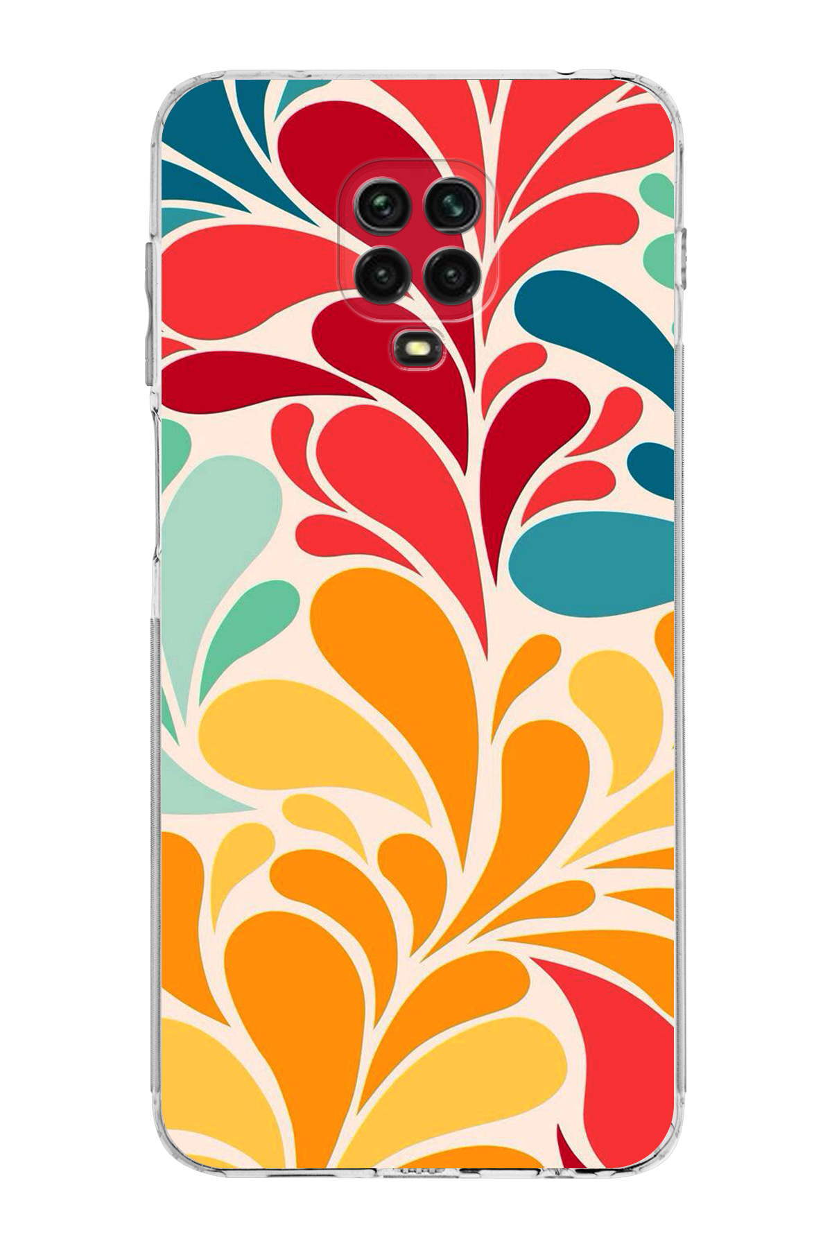 Xiaomi Redmi Note 9 Pro ile Uyumlu Retro Color 5 Kamera Korumalı Şeffaf Kılıf