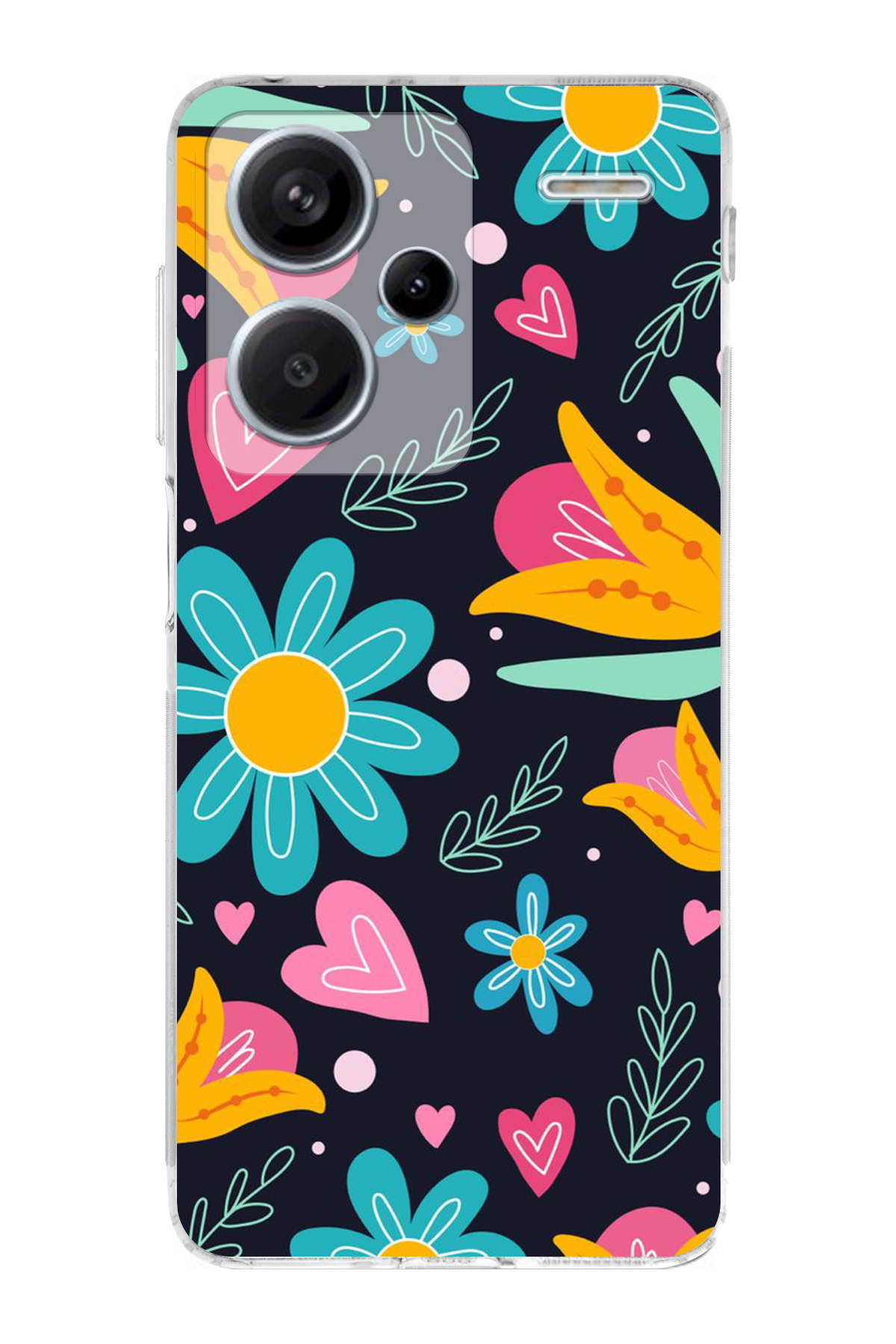 Xiaomi Redmi Note 13 Pro 4G ile Uyumlu Retro Color 1 Kamera Korumalı Şeffaf Kılıf