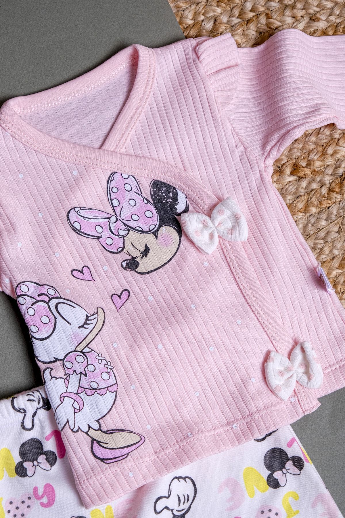 VERONA TARZ Yeni sezon Kız Bebek Minnie Mouse 5li Hastane Çıkış Seti Yenidoğan kıyafeti fotoğrafı 3 (önizleme)