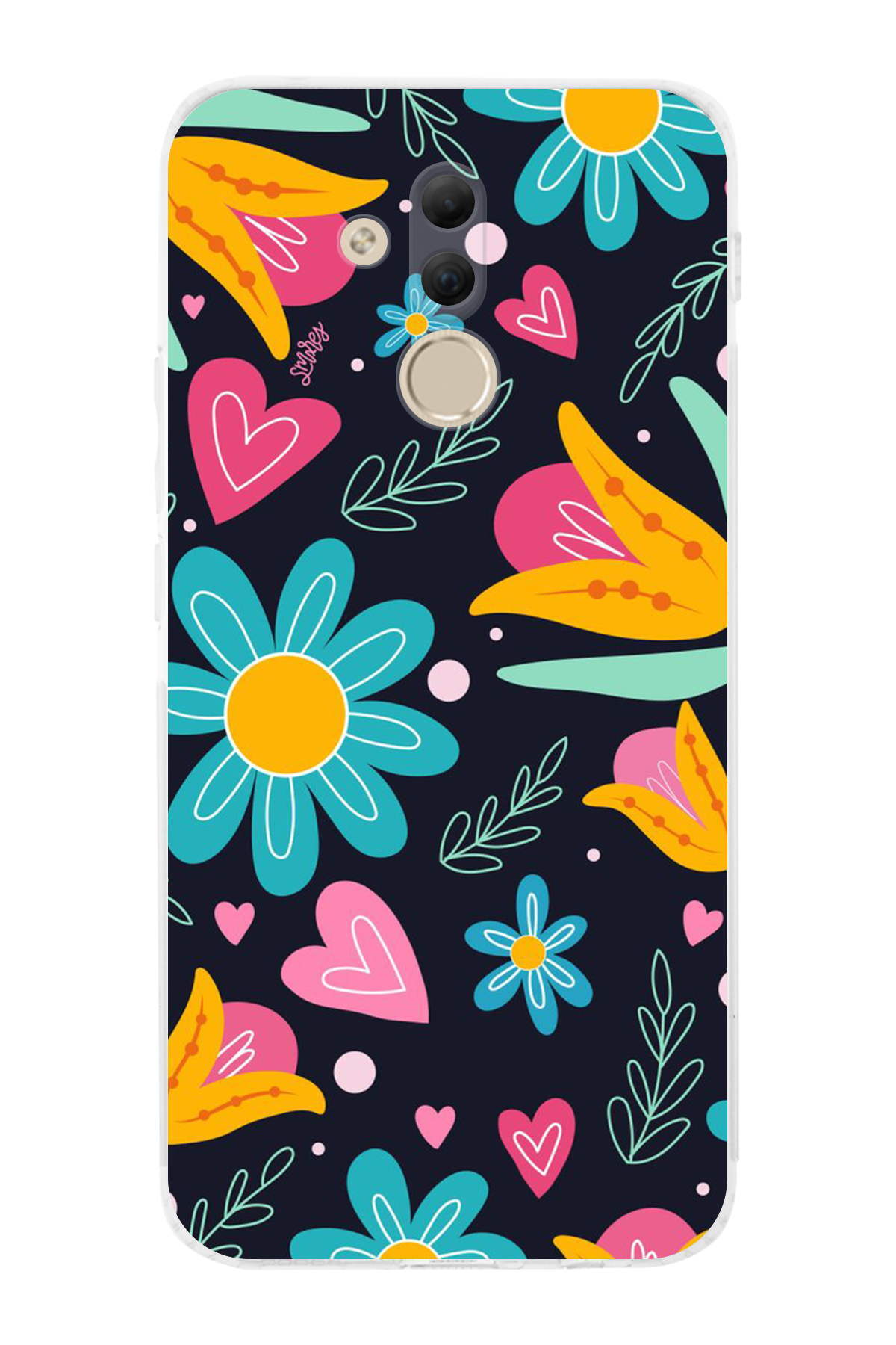 Huawei Mate 20 Lite ile Uyumlu Retro Color 1 Kamera Korumalı Şeffaf Kılıf