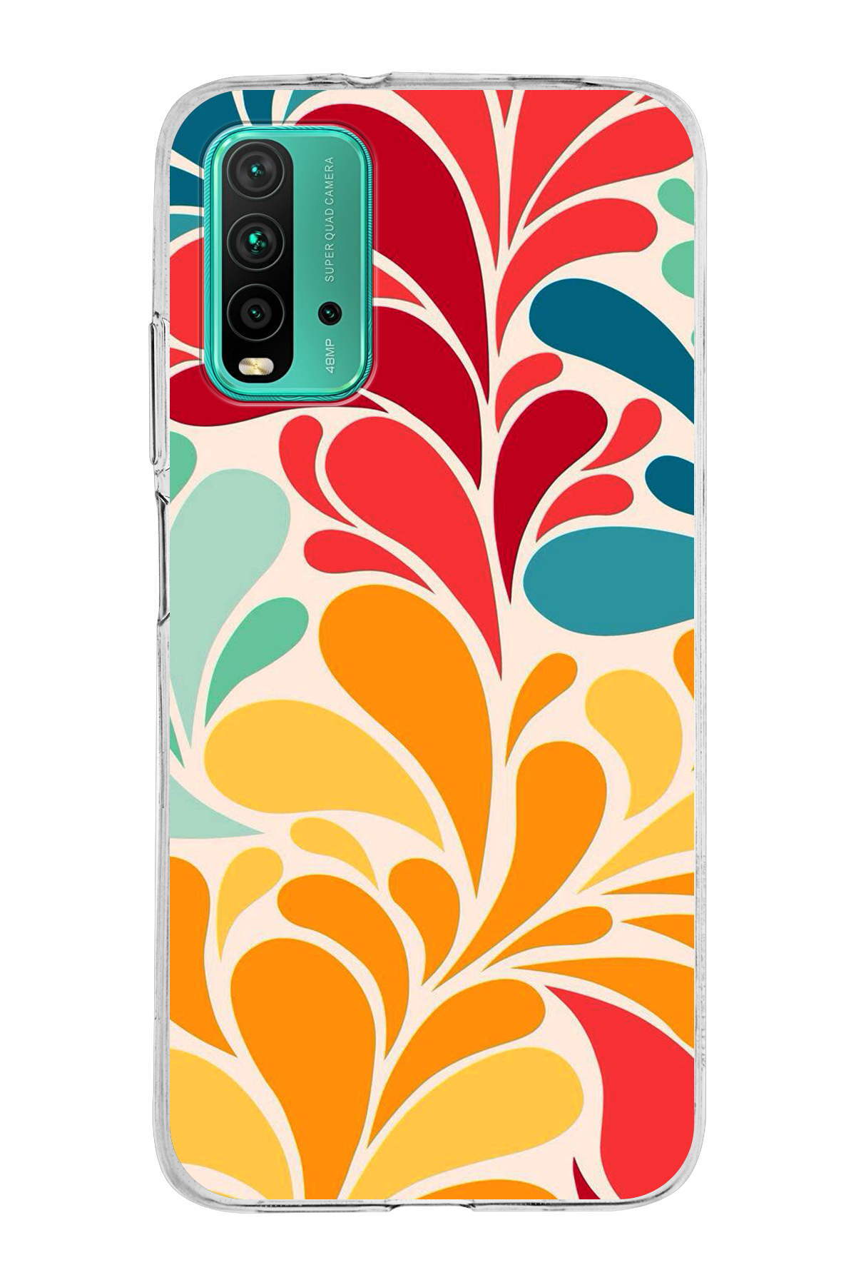 Poco M3 ile Uyumlu Retro Color 5 Kamera Korumalı Şeffaf Kılıf