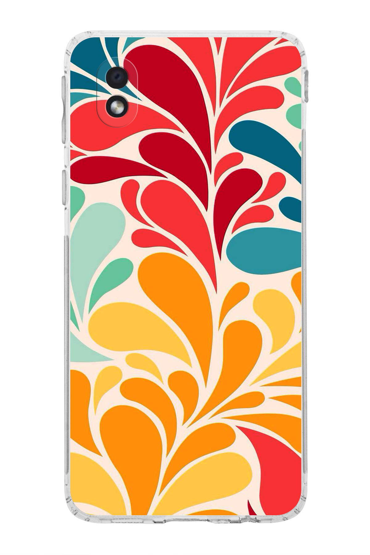 Samsung Galaxy A01 Core ile Uyumlu Retro Color 5 Kamera Korumalı Şeffaf Kılıf