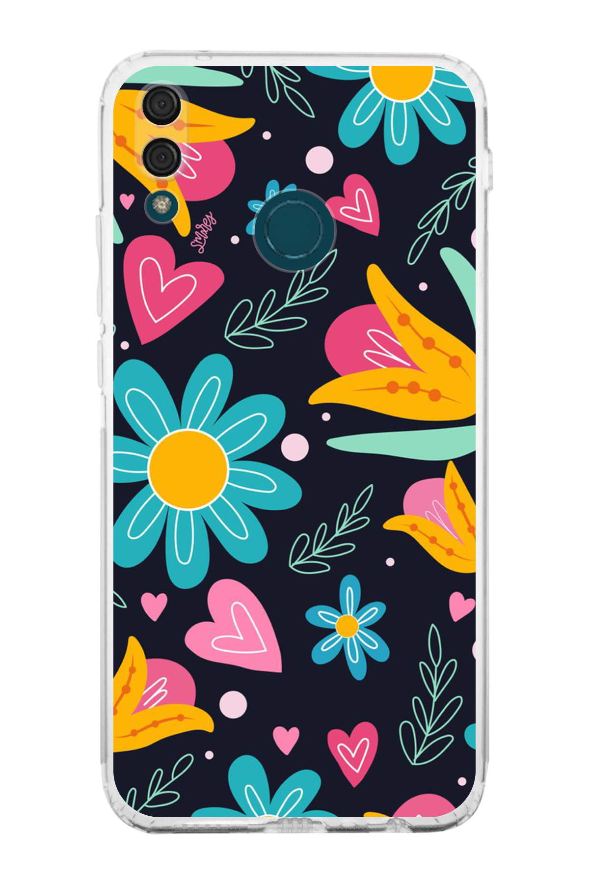 Huawei Y9 2019 ile Uyumlu Retro Color 1 Kamera Korumalı Şeffaf Kılıf