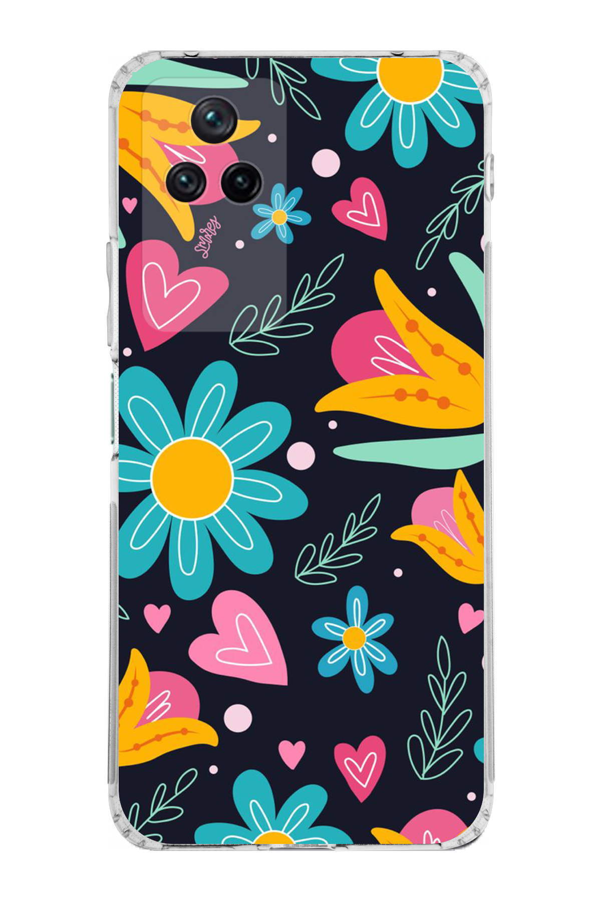 Poco F4 ile Uyumlu Retro Color 1 Kamera Korumalı Şeffaf Kılıf