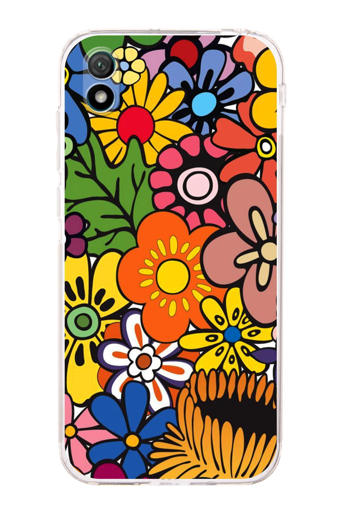 Huawei Y5 2019 ile Uyumlu Retro Color 2 Kamera Korumalı Şeffaf Kılıf