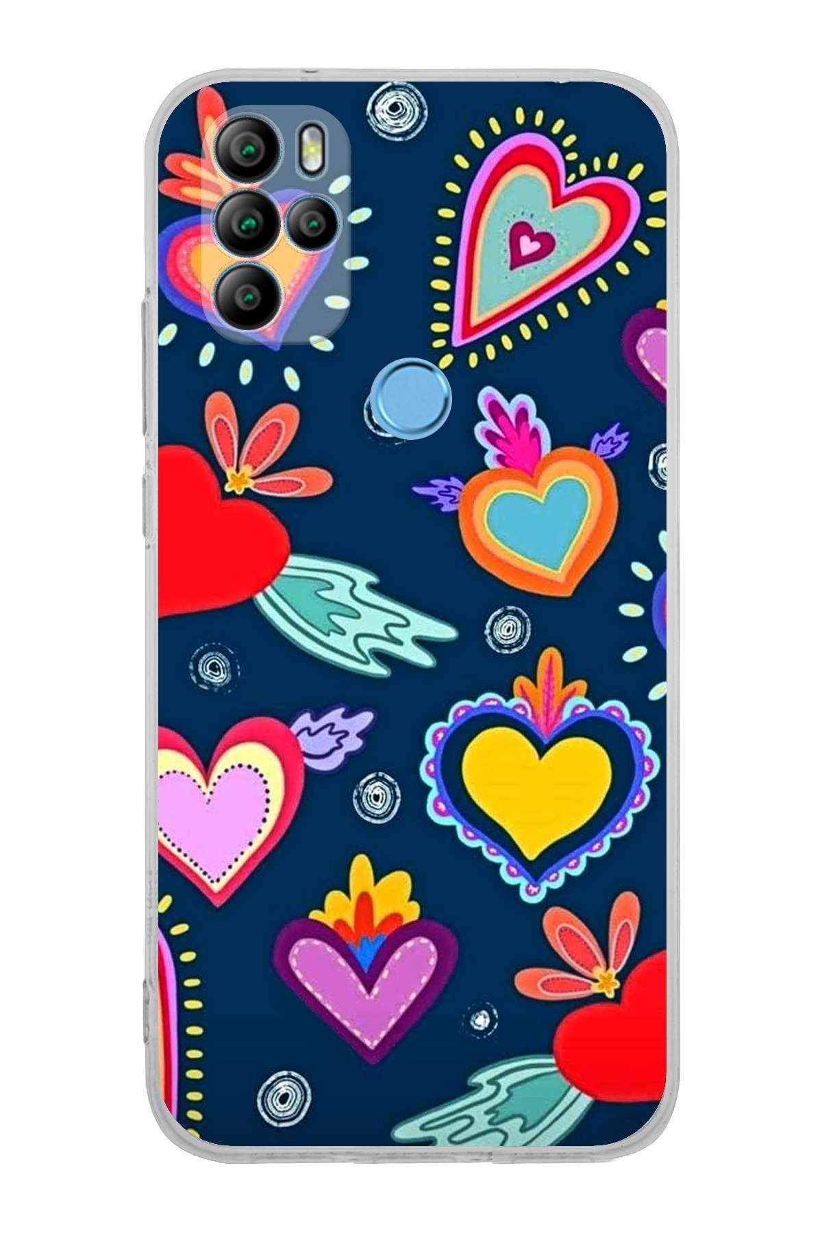 General Mobile GM 21 Pro ile Uyumlu Retro Color 3 Kamera Korumalı Şeffaf Kılıf