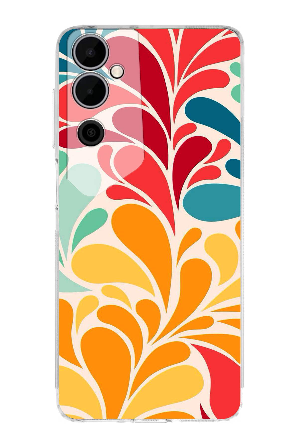 Tecno Pova Neo 2 ile Uyumlu Retro Color 5 Kamera Korumalı Şeffaf Kılıf