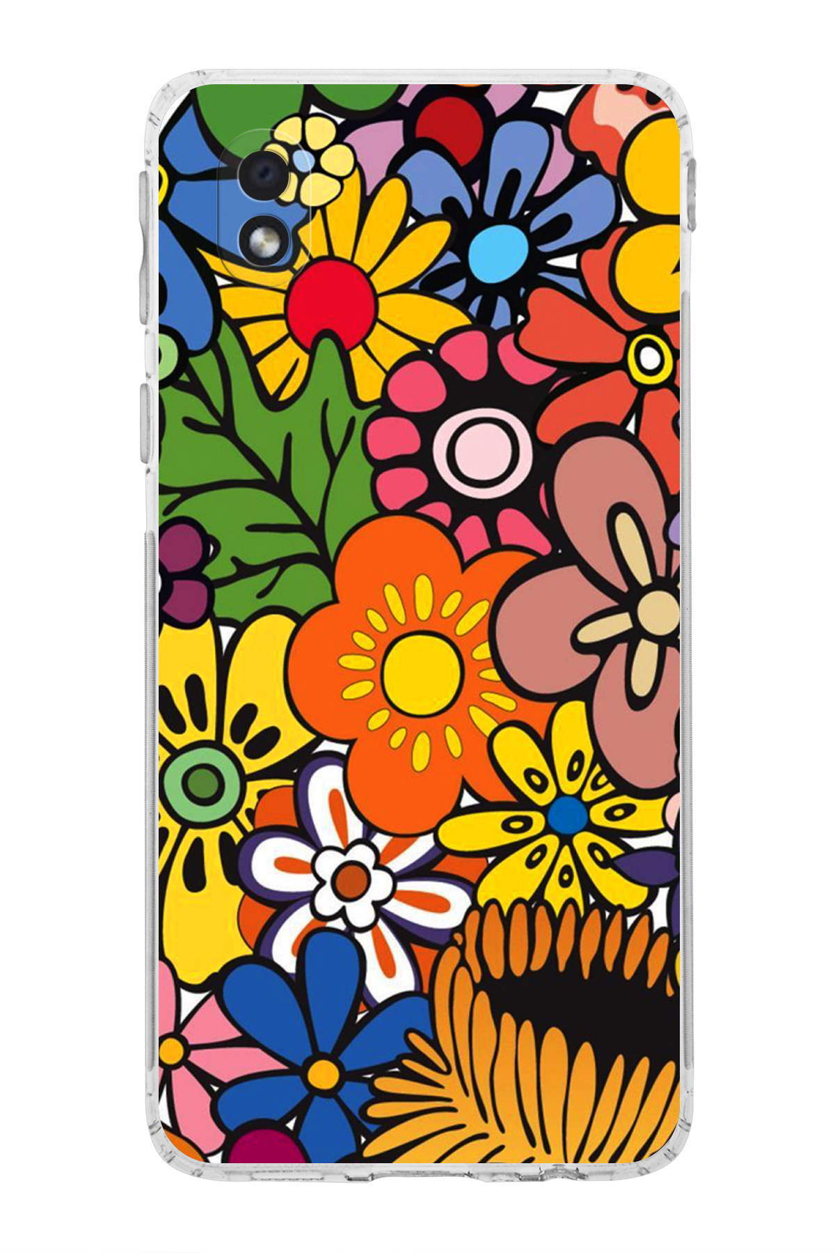 Samsung Galaxy A01 Core ile Uyumlu Retro Color 2 Kamera Korumalı Şeffaf Kılıf