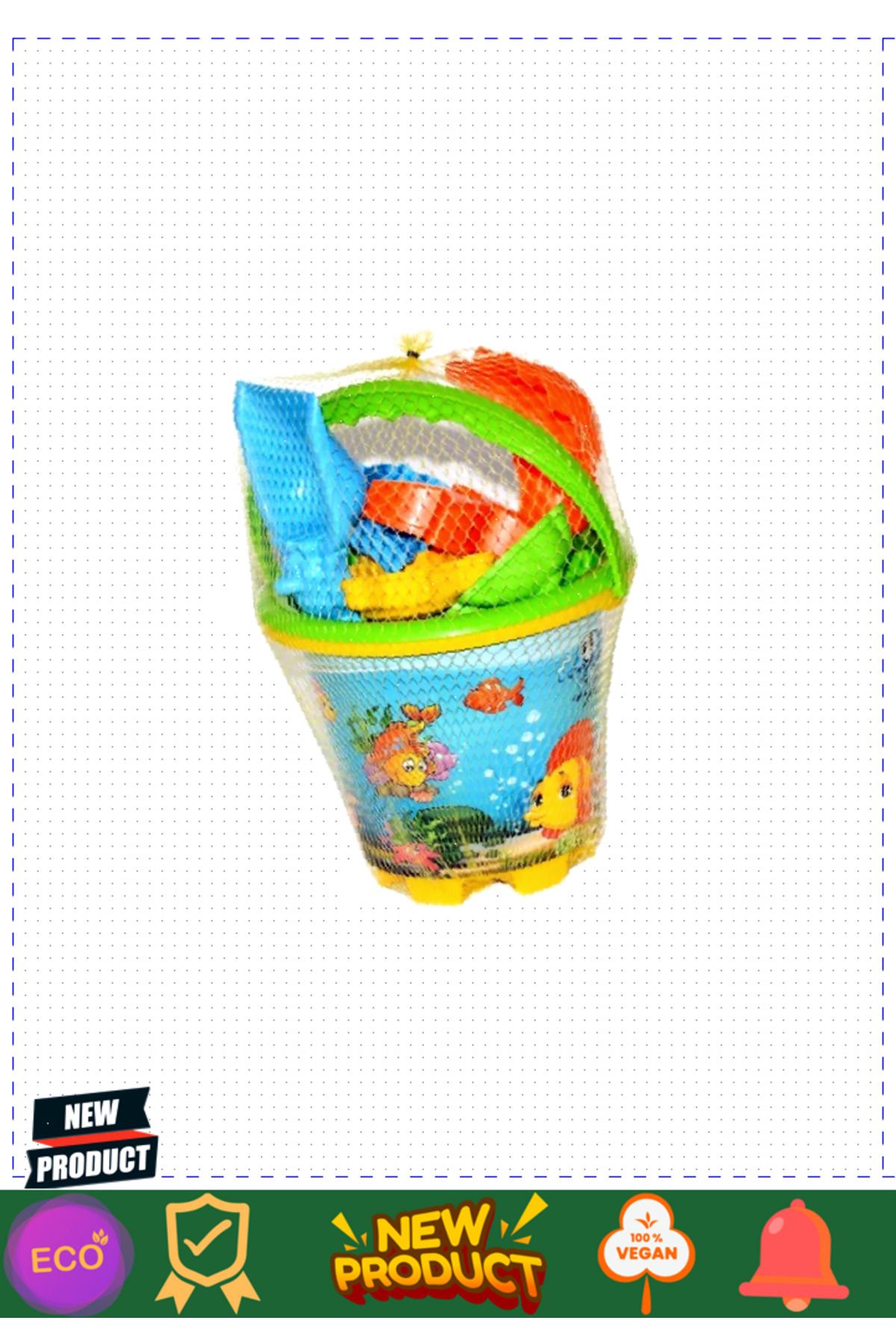 OMZ-5 Liter Girl's Boy's Bucket - Educational Toy with 170 Small Pictures 5
