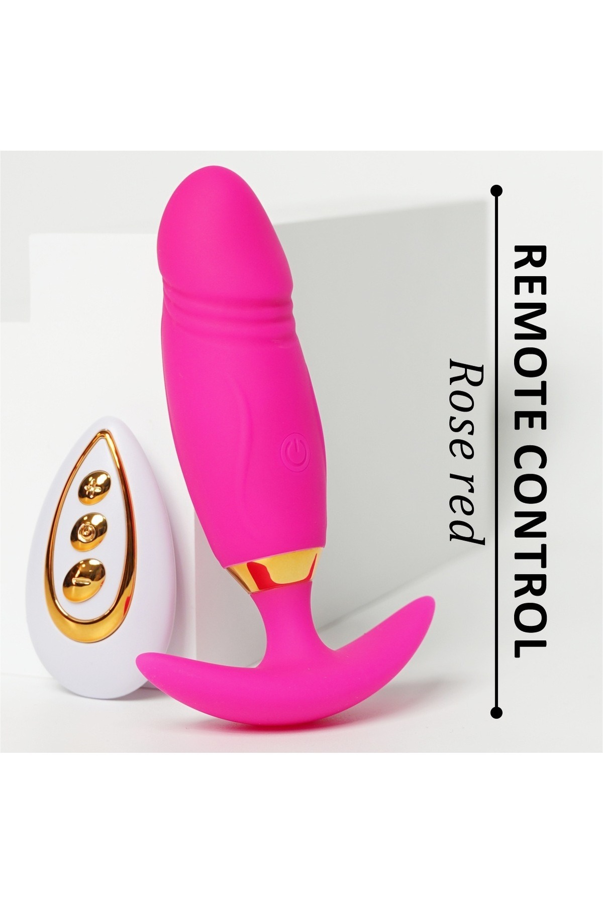 Kadın Erkek Plug Vibratör Kumandalı Antialerjik Dildo Anal Giyilebilir Usb Şarjlı Pembe 4
