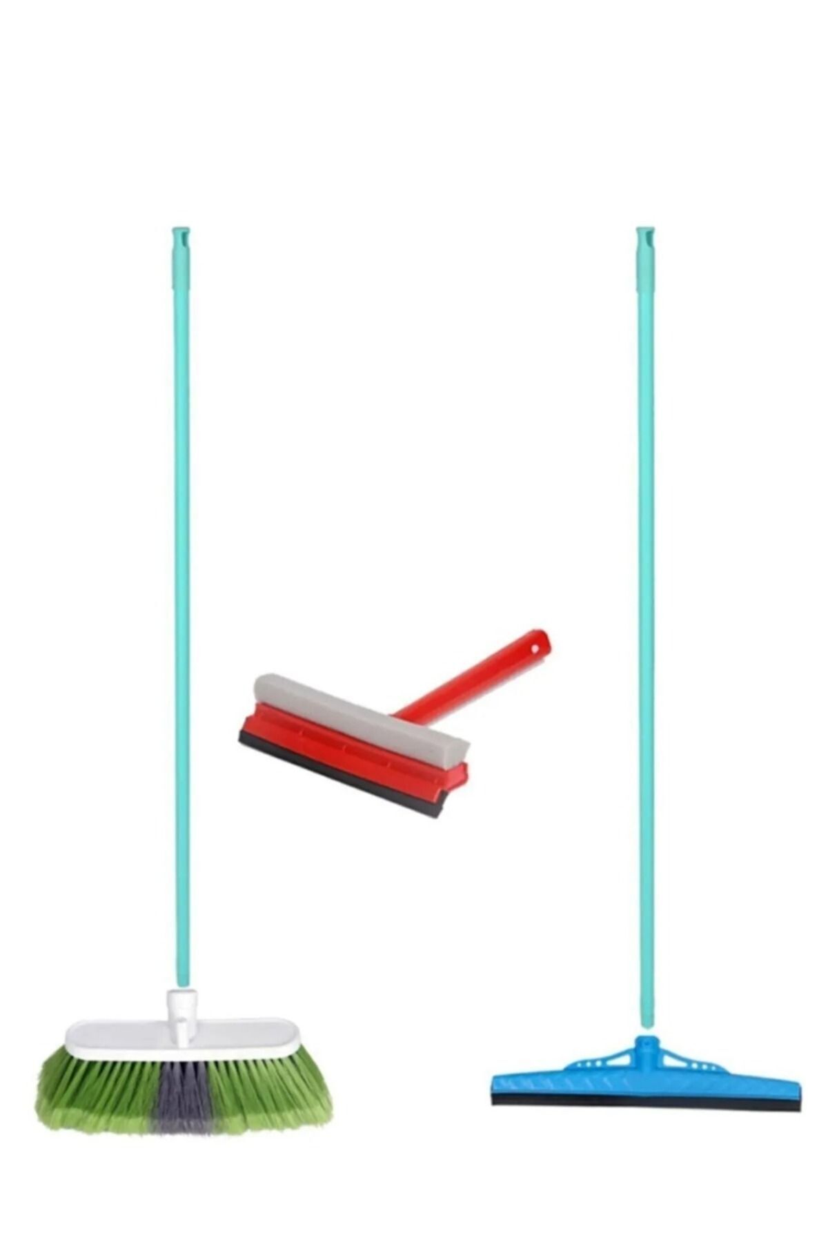 MG HOME TEMİZLİK SETİ OTO FIRÇA + SÜNGERLİ CAM ÇEKİCEK + YER ÇEKPAS SOPALAR DAHİL