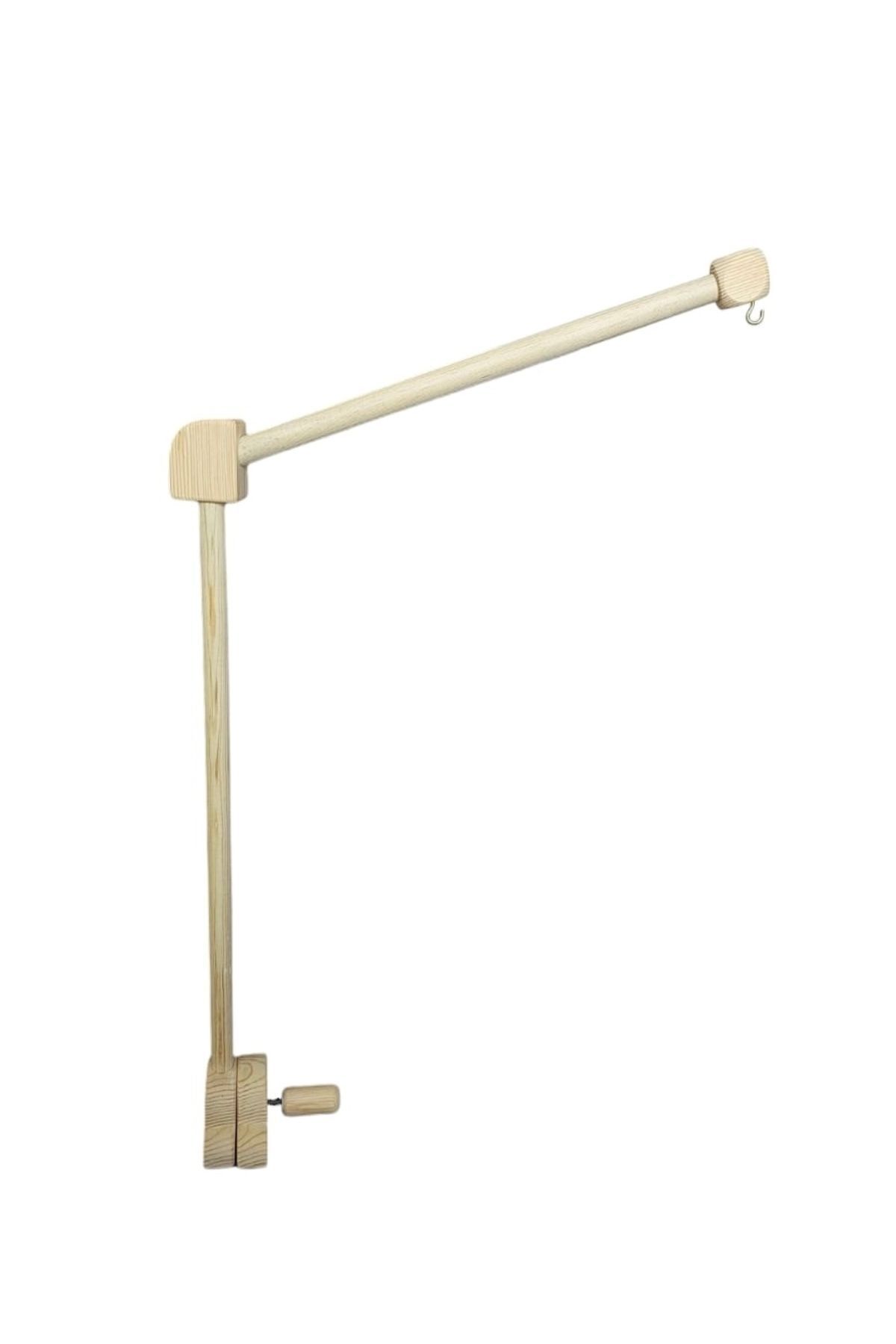 AFRALYAHOME Ahşap Beşik Dönence Asma Aparatı bulut figürlü doğal 55x32 cm fotoğrafı 7 (önizleme)