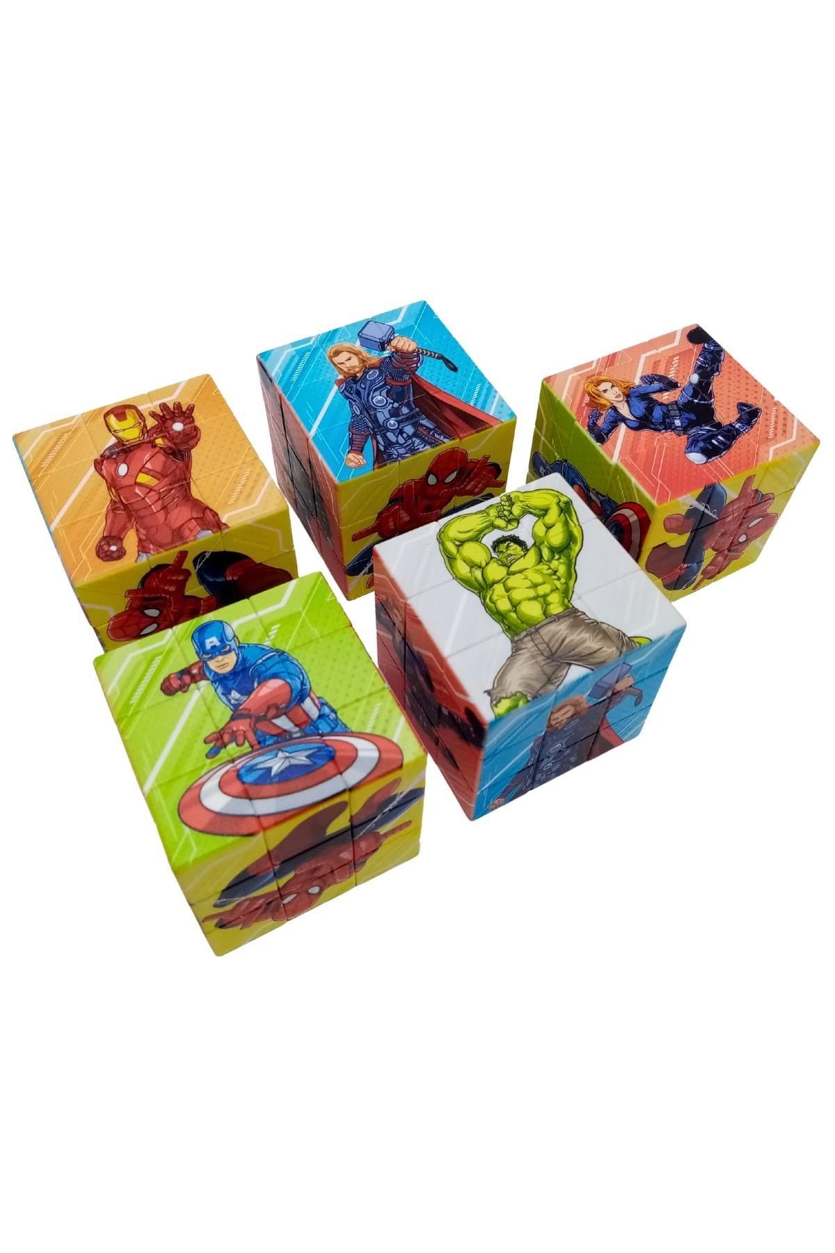 Dünyadan Hediyeler-Super Hero Magic Cube Puzzle Magic Cube - 5.5 X 5.5cm No.4 3