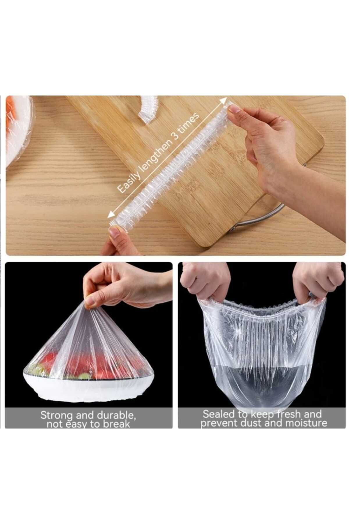 Dalian Home 50 Adet Pratik Streç Kapak Tencere Ve Tabak Bonesi | Gıda Koruyucu Çözüm