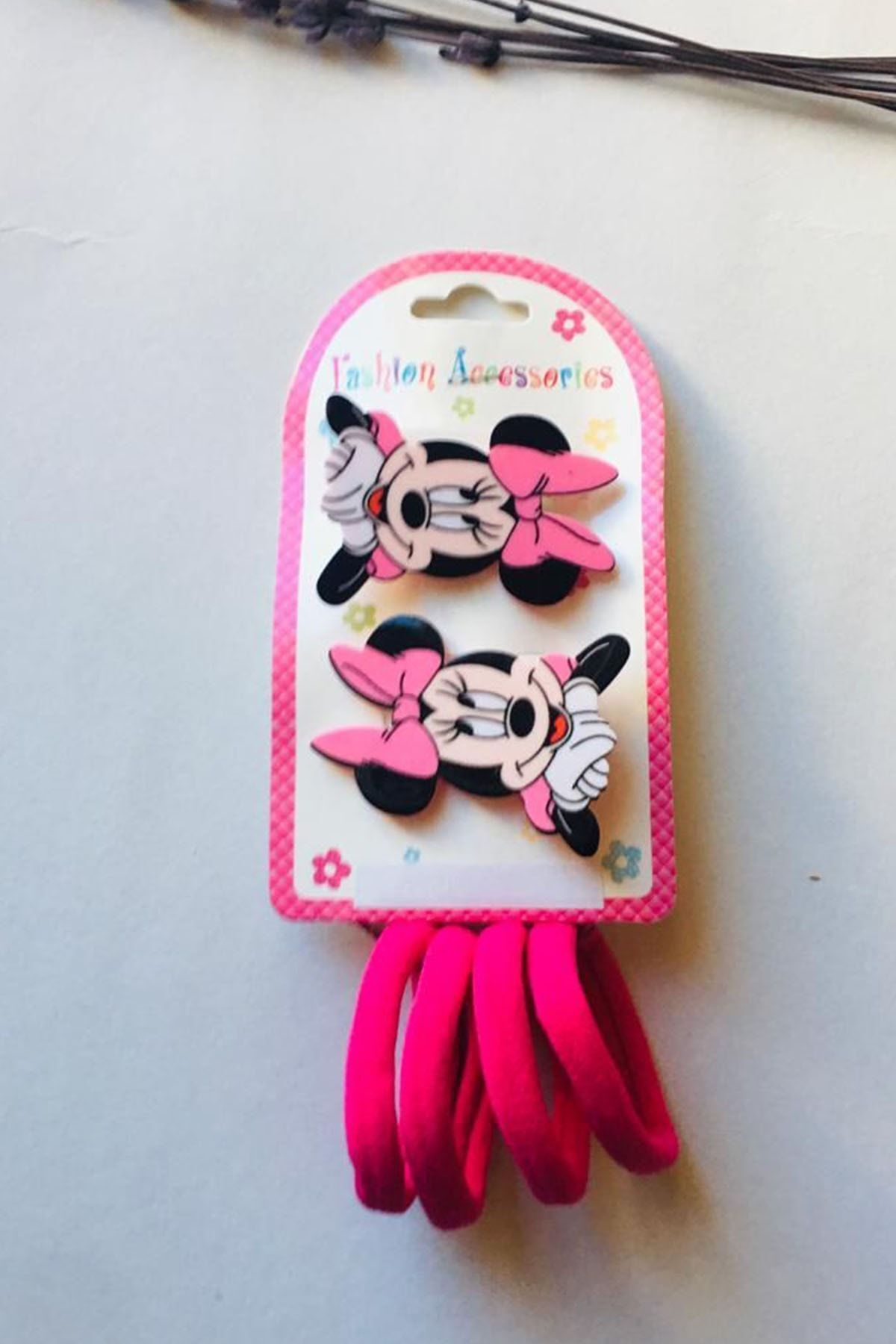 T-Light-Dark Pink Rubber and Side Buckle with Mickey Mouse Figure 2